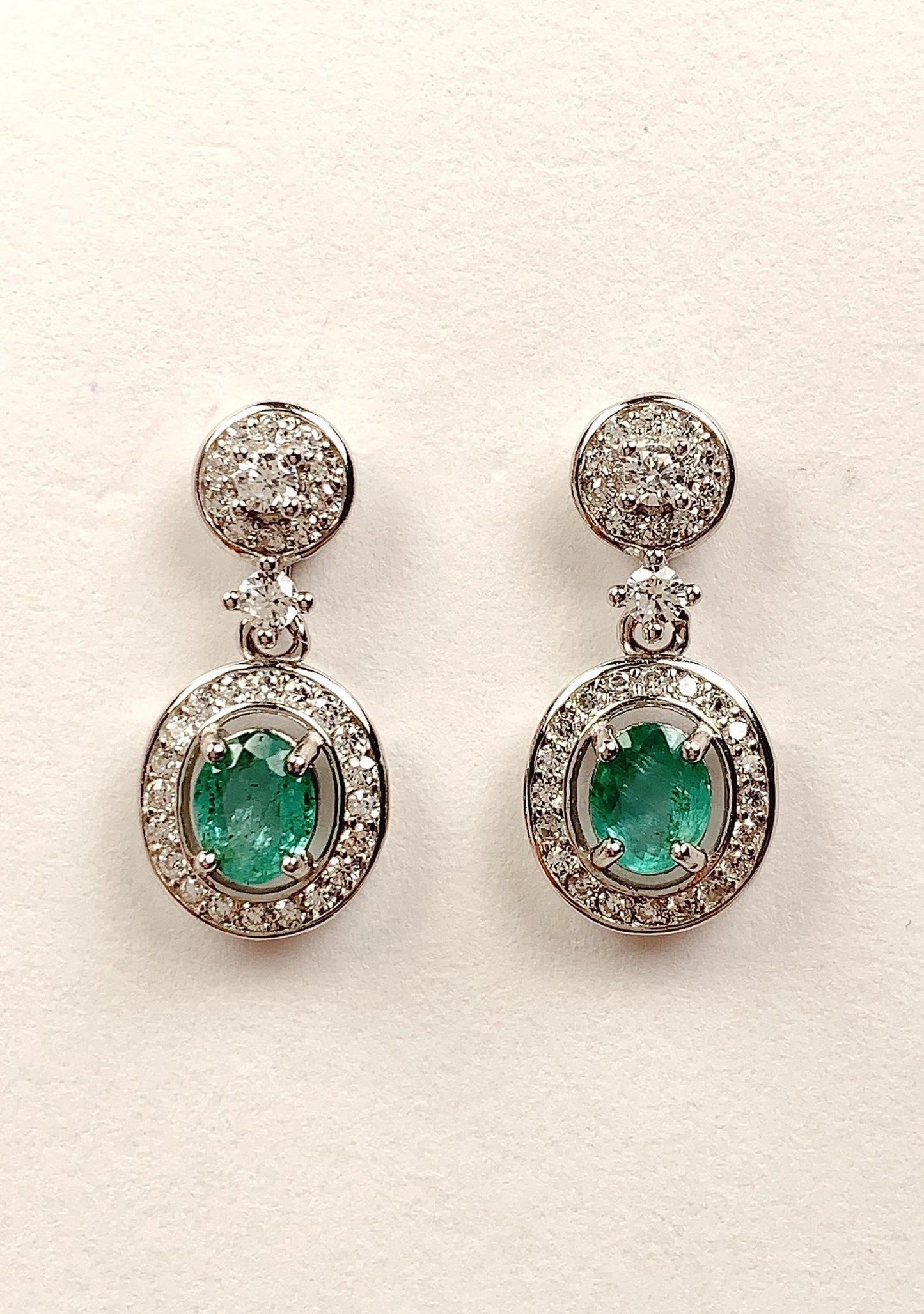 Emerald Sterling Silver Earrings: 18k Gold Plated, Natural Green Gemstone