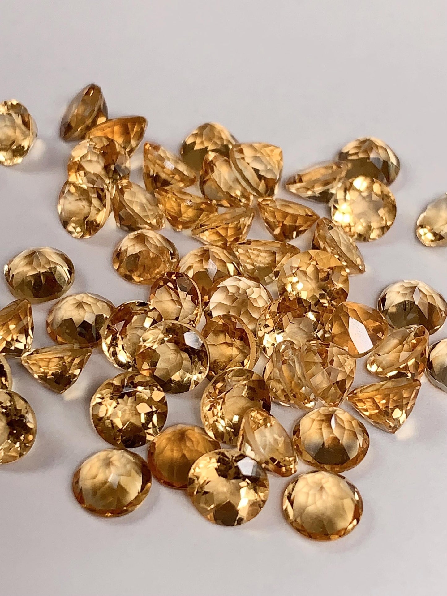 6mm Grade AAA Genuine Natural Yellow Citrine Loose Gems Gemstone faceted round cut
