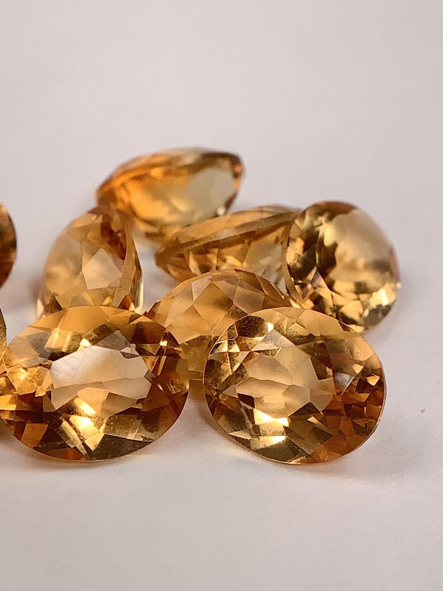 10mmx8mm Grade AAA Genuine Natural Yellow Citrine Loose Gems Gemstone faceted oval cut