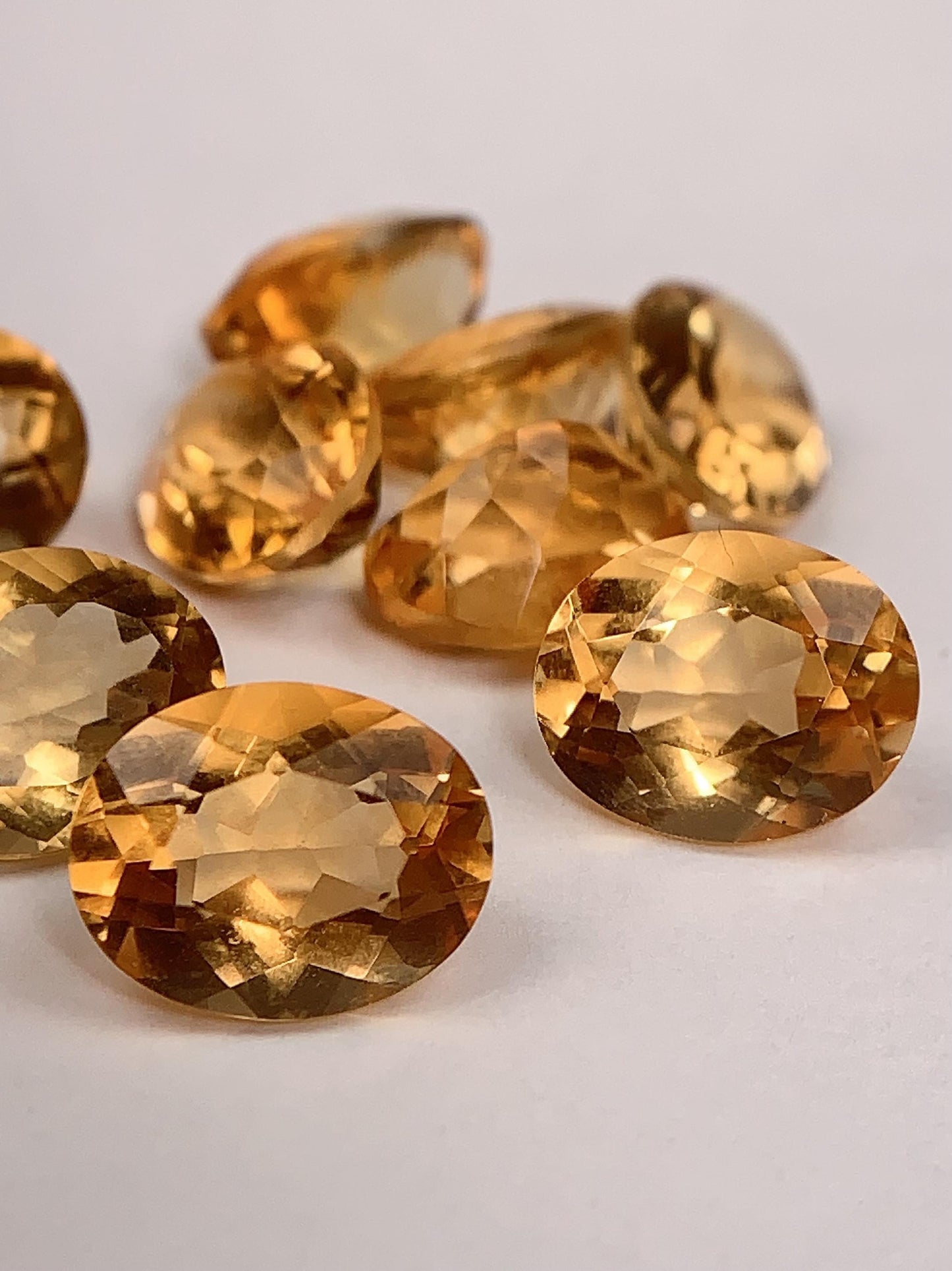 10mmx8mm Grade AAA Genuine Natural Yellow Citrine Loose Gems Gemstone faceted oval cut