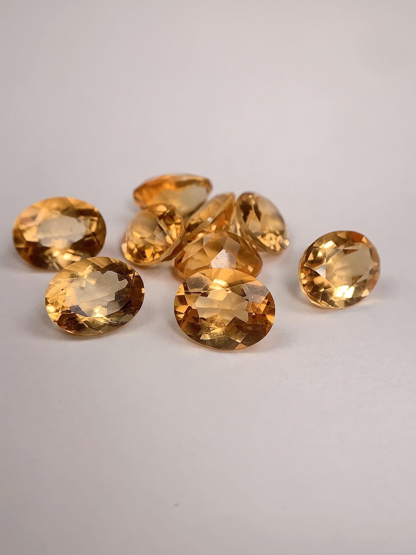 10mmx8mm Grade AAA Genuine Natural Yellow Citrine Loose Gems Gemstone faceted oval cut