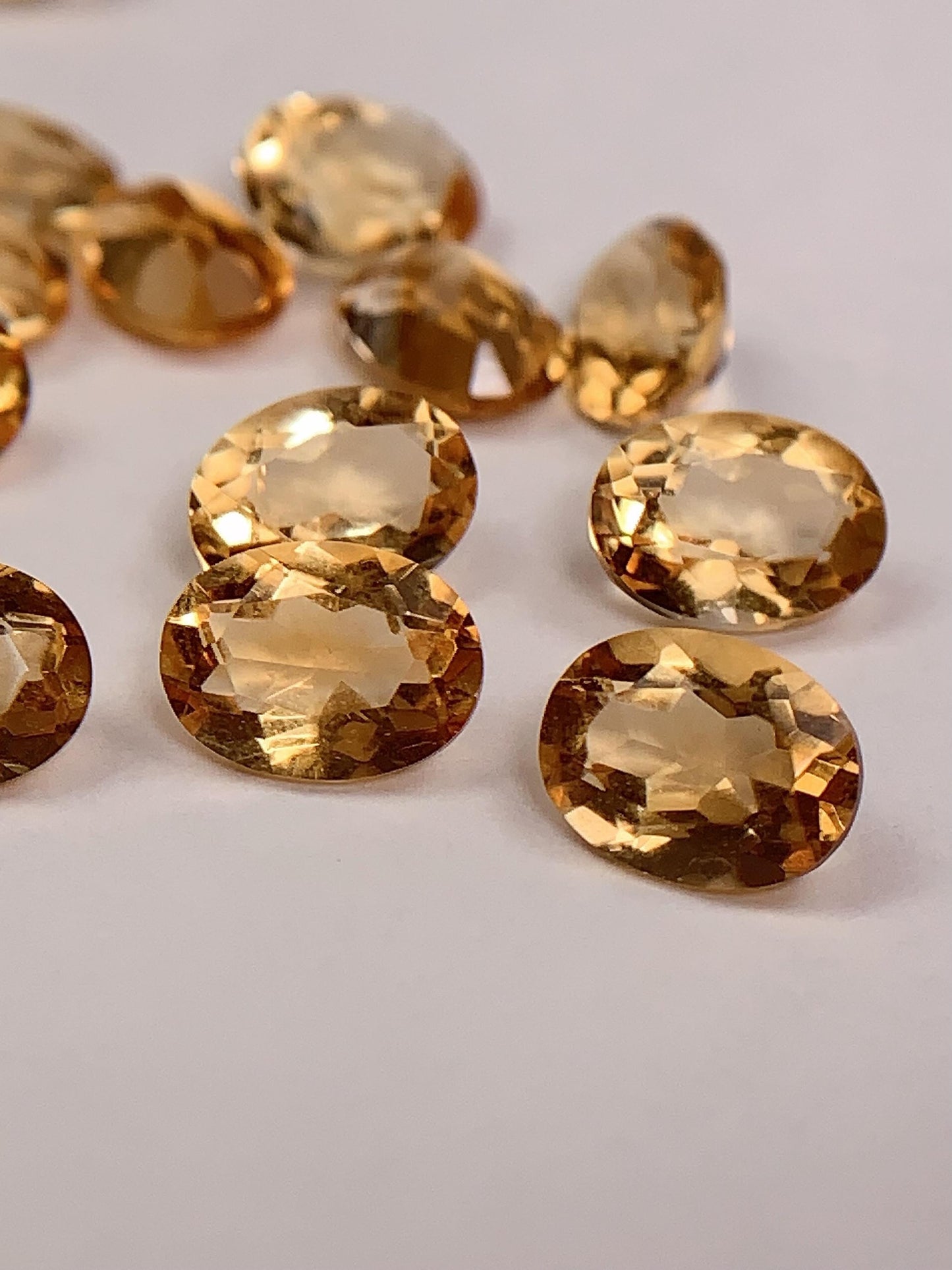 8mmx6mm Grade AAA Genuine Natural Yellow Citrine Loose Gems Gemstone faceted oval cut