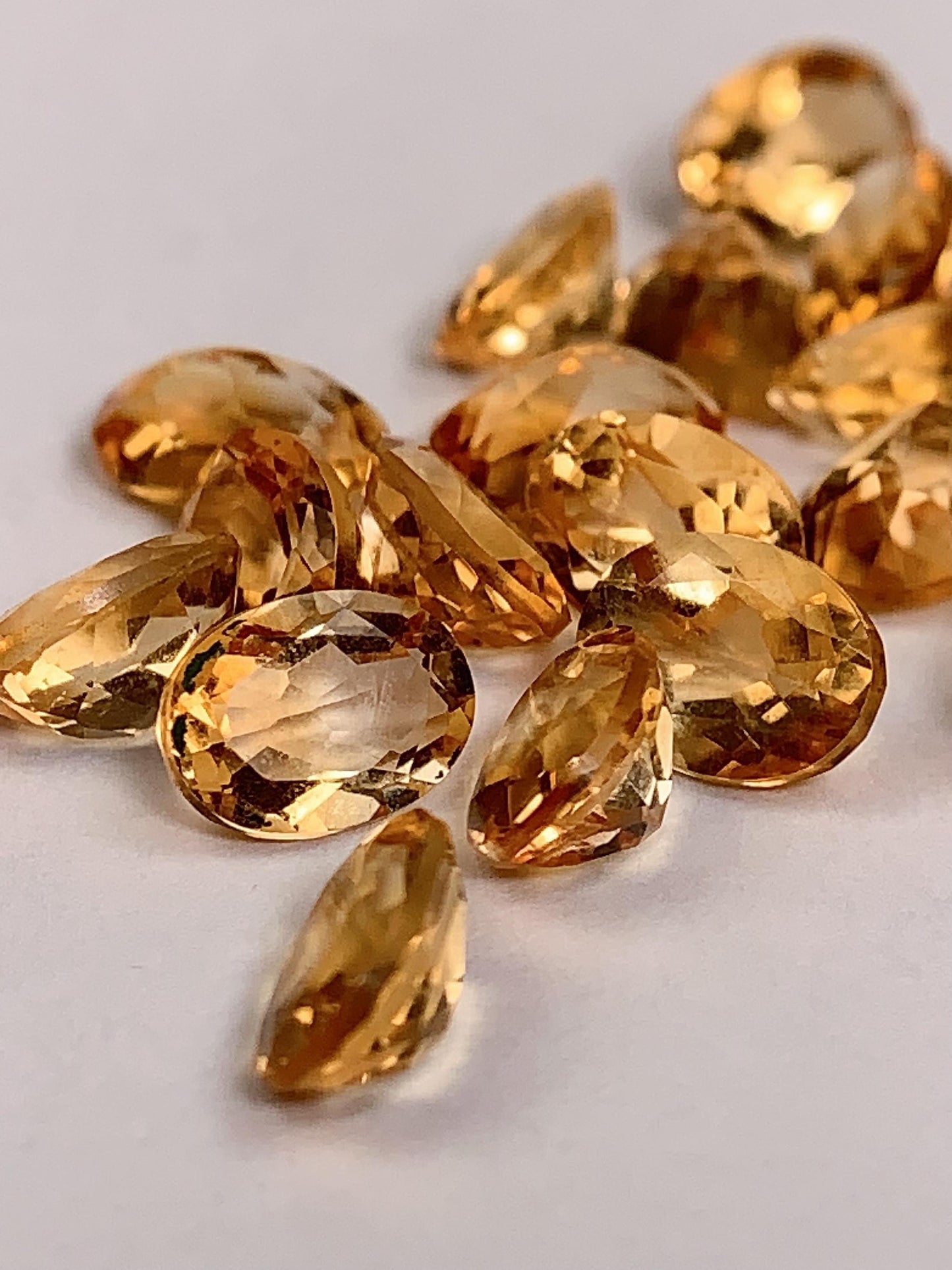 7mmx5mm Grade AAA Genuine Natural Yellow Citrine Loose Gems Gemstone faceted oval cut