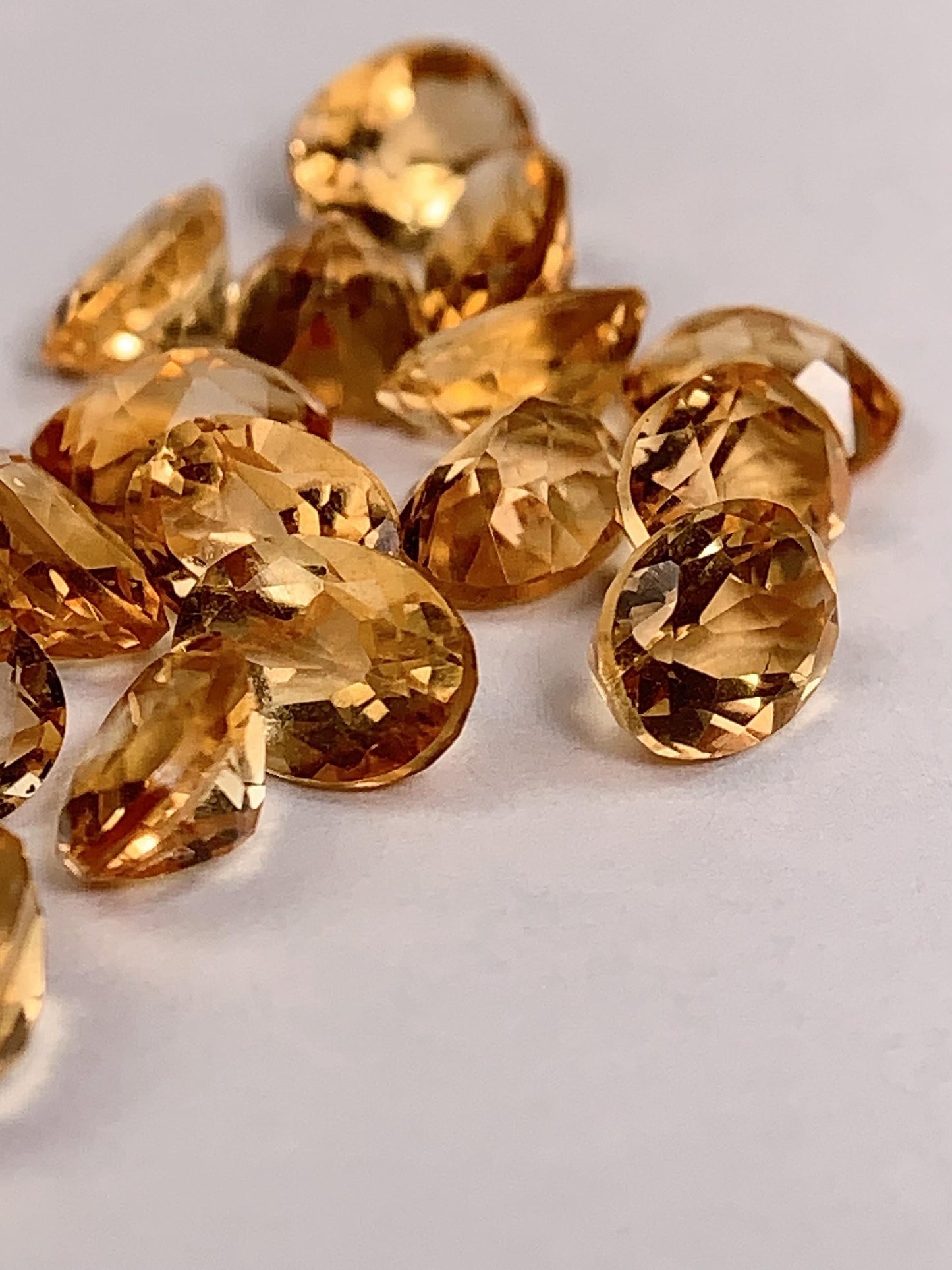 7mmx5mm Grade AAA Genuine Natural Yellow Citrine Loose Gems Gemstone faceted oval cut