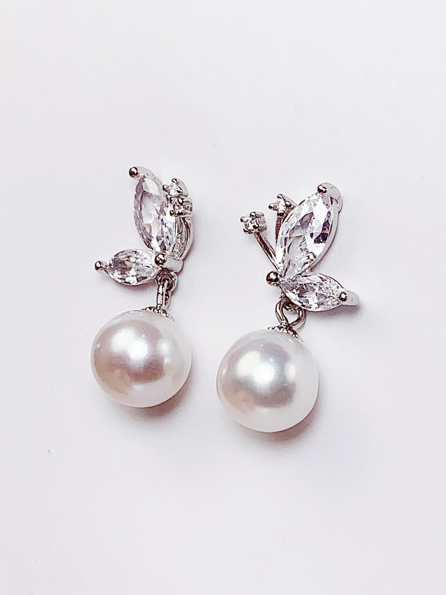 8mm High Quality Genuine Natural Freshwater Pearl Nearly Round Bright Luster Gloss 18k Gold Plated S 925 Sterling Silver Earring
