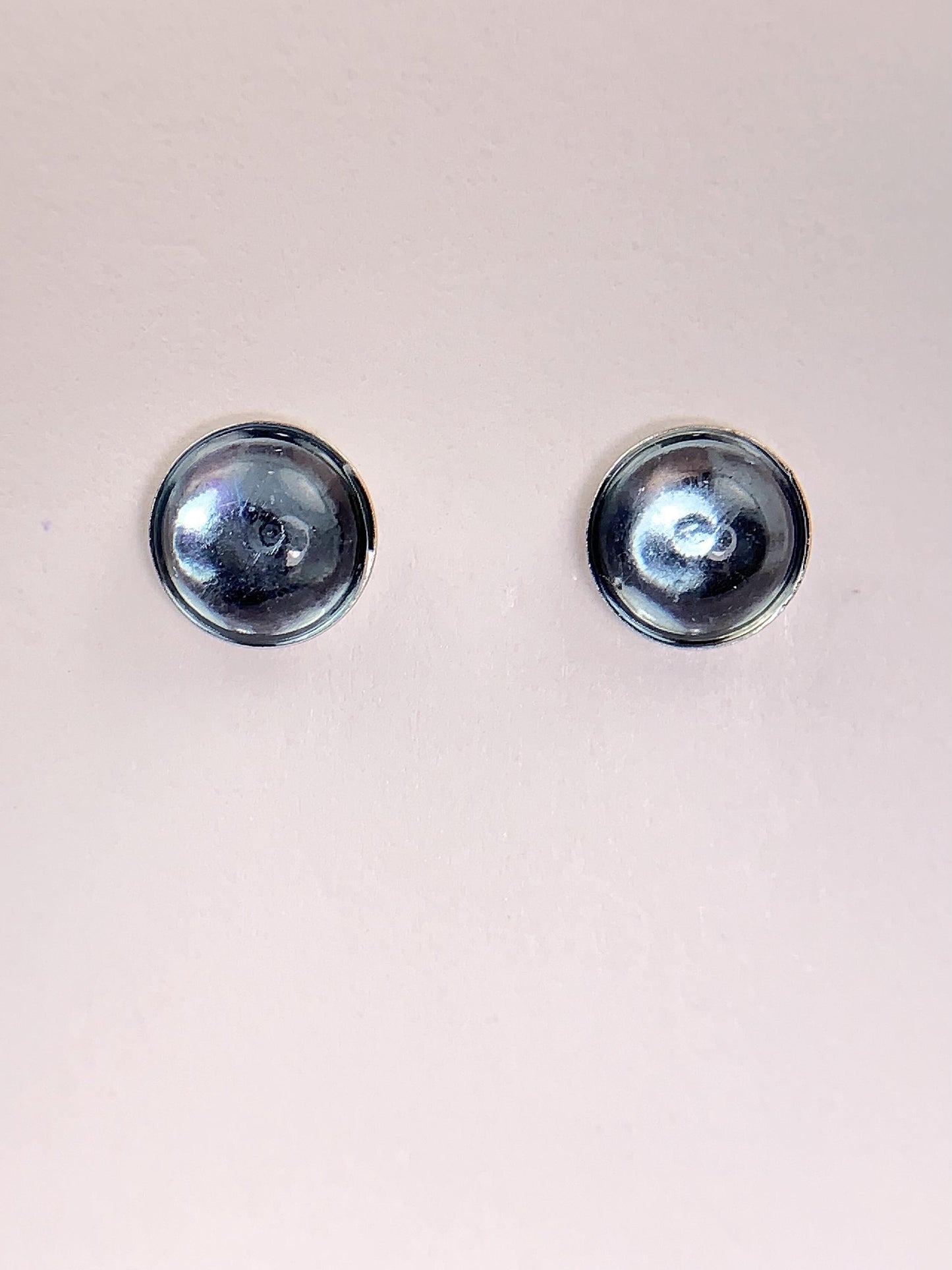 5mm Genuine Natural  Blue Aquamarine Smooth round Cut 18k Gold Plated S 925 Sterling Silver Earring