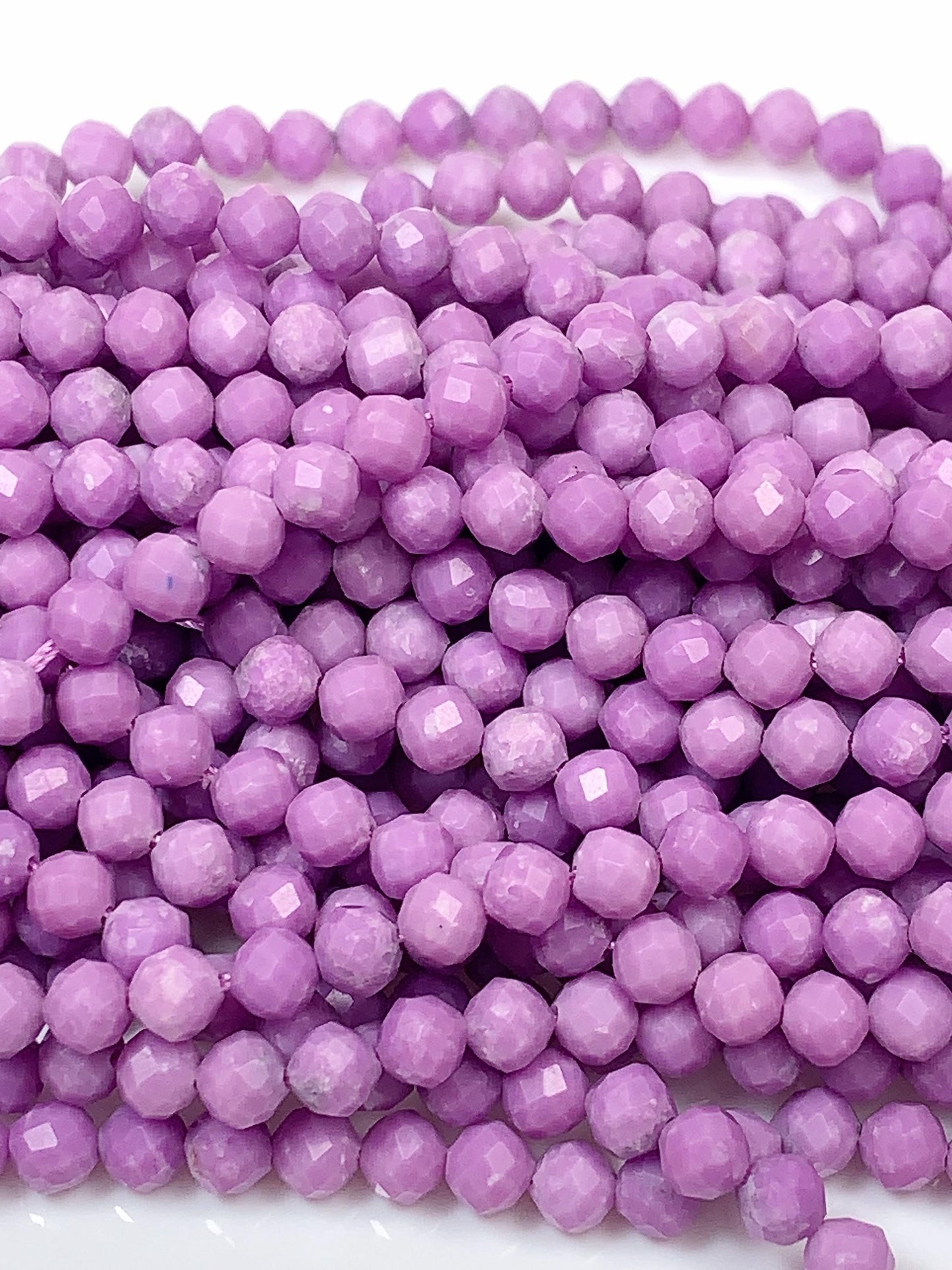 Genuine Natural Purple Phosphosiderite Faceted Round Beads 15.5" Strand 2mm 3mm 4mm DIY