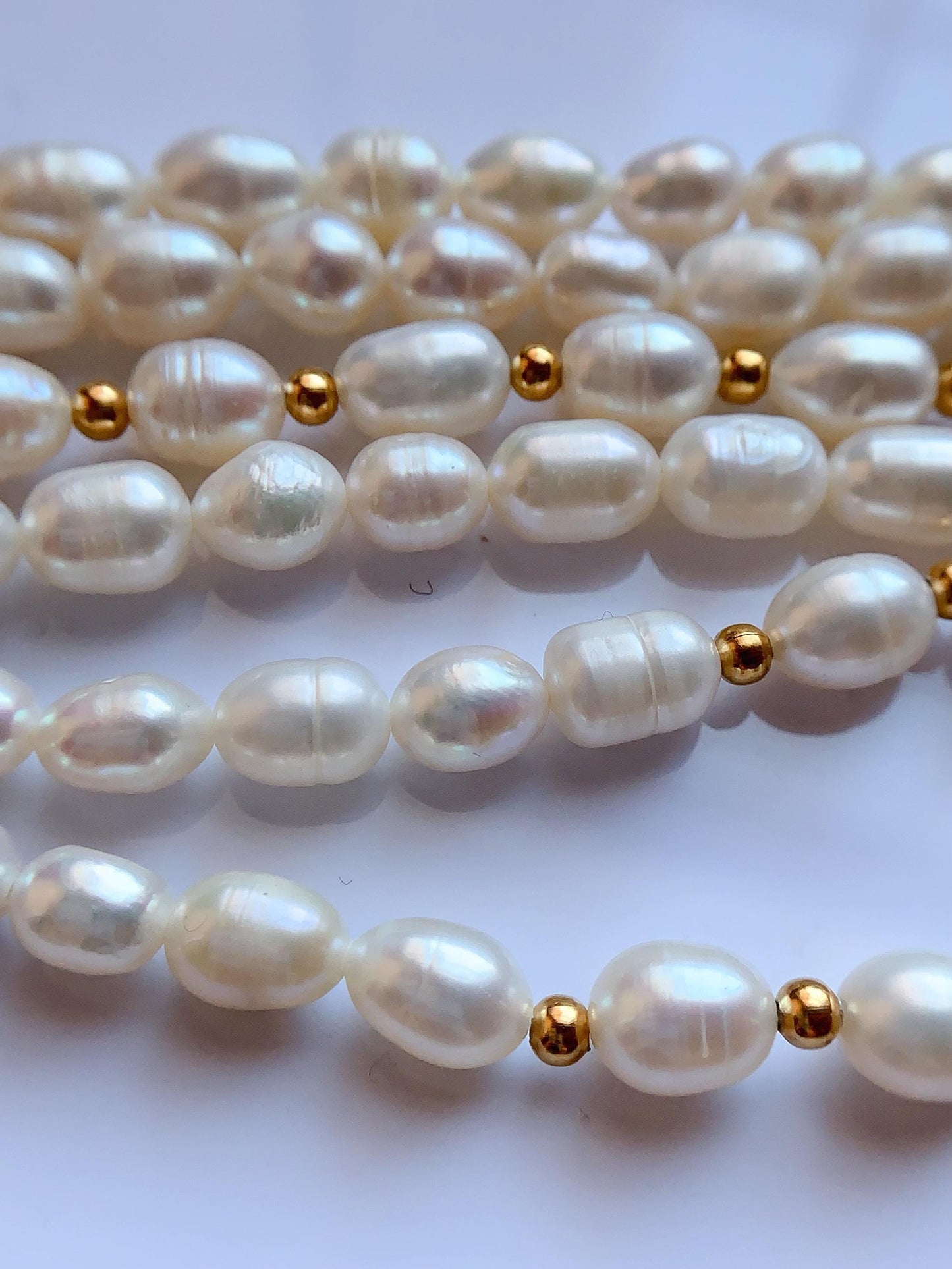 Freshwater Pearl Jewelry Set: 18k Gold Heart Necklace, Bracelet & Earrings