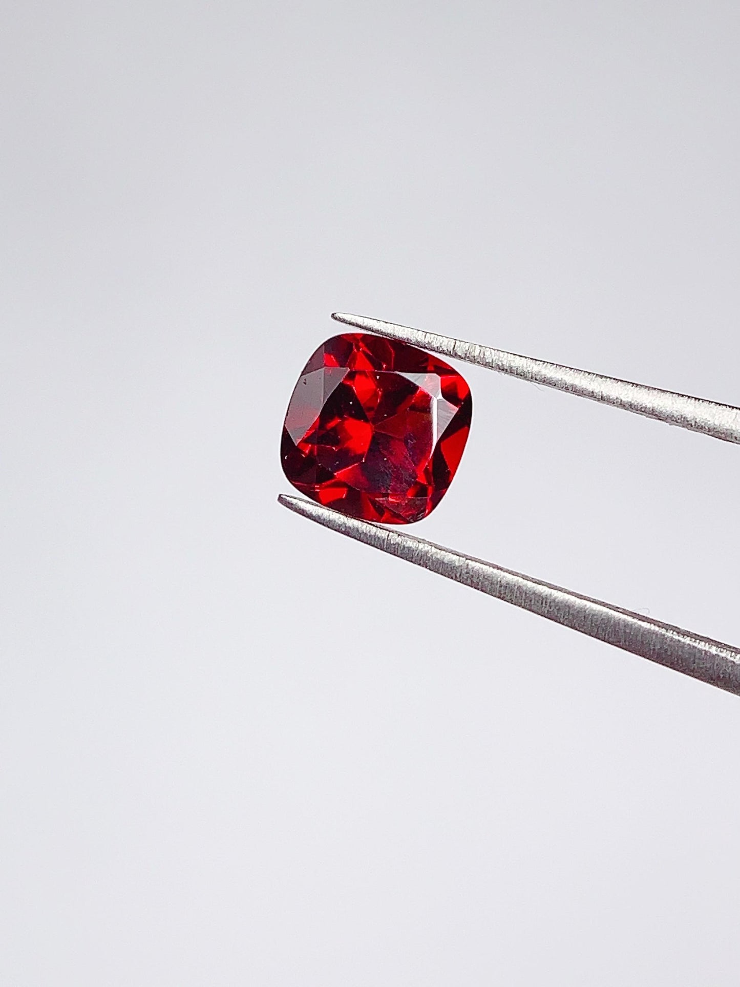 6mm AAA Deep Red Garnet Gemstone: Natural Faceted Square Cut