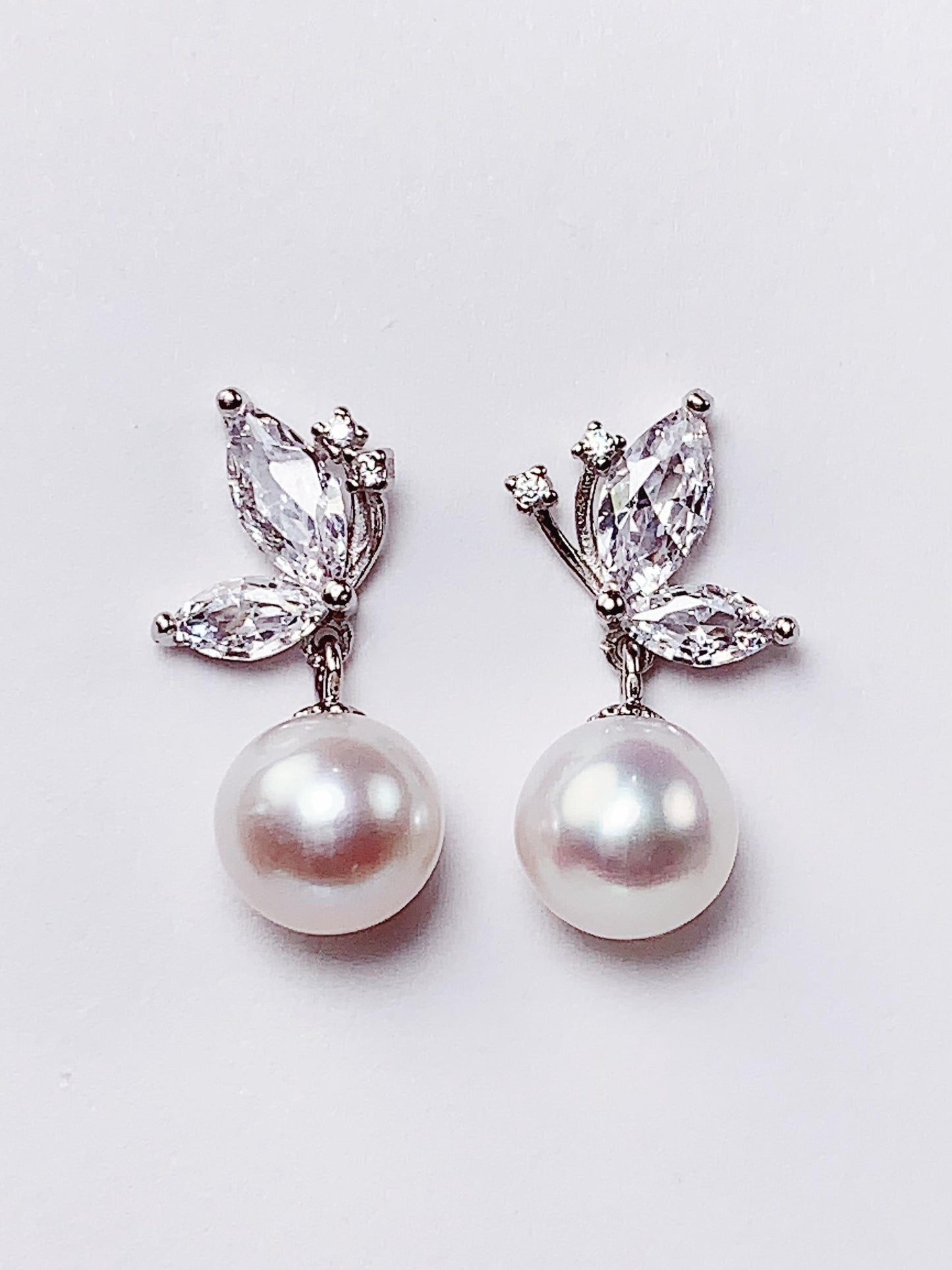 8mm High Quality Genuine Natural Freshwater Pearl Nearly Round Bright Luster Gloss 18k Gold Plated S 925 Sterling Silver Earring