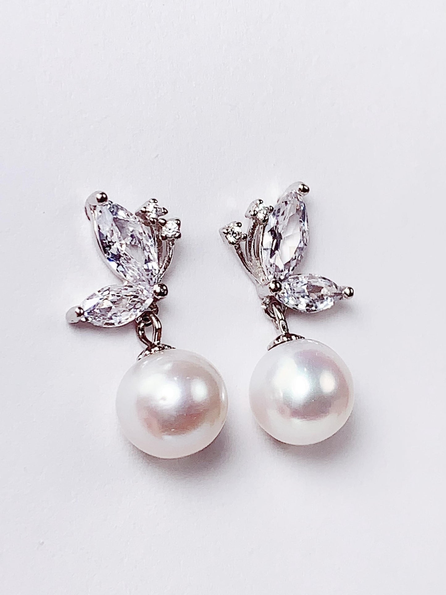 8mm High Quality Genuine Natural Freshwater Pearl Nearly Round Bright Luster Gloss 18k Gold Plated S 925 Sterling Silver Earring