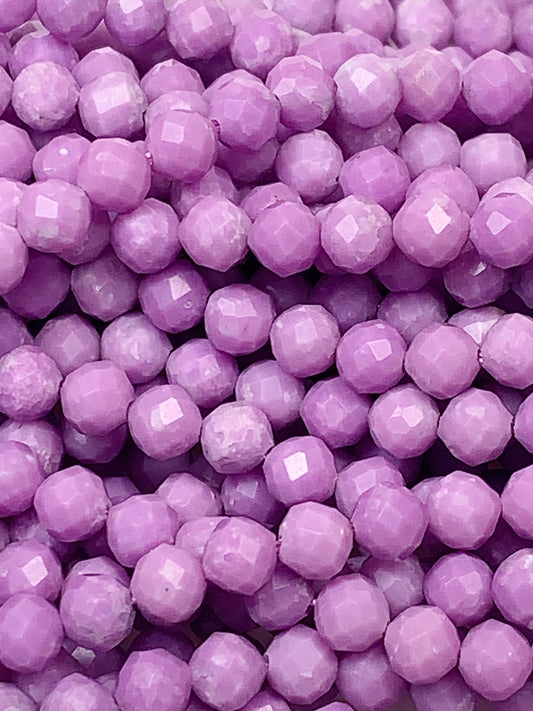 Genuine Natural Purple Phosphosiderite Faceted Round Beads 15.5" Strand 2mm 3mm 4mm DIY