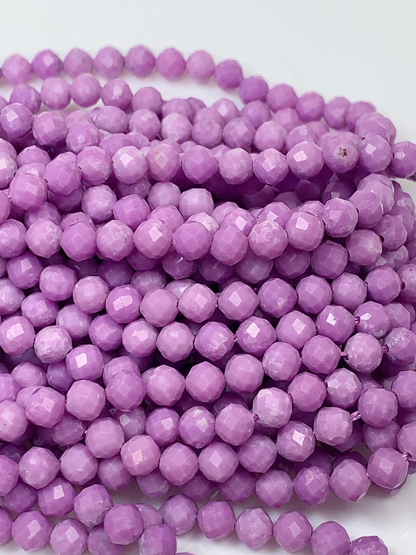 Genuine Natural Purple Phosphosiderite Faceted Round Beads 15.5" Strand 2mm 3mm 4mm DIY