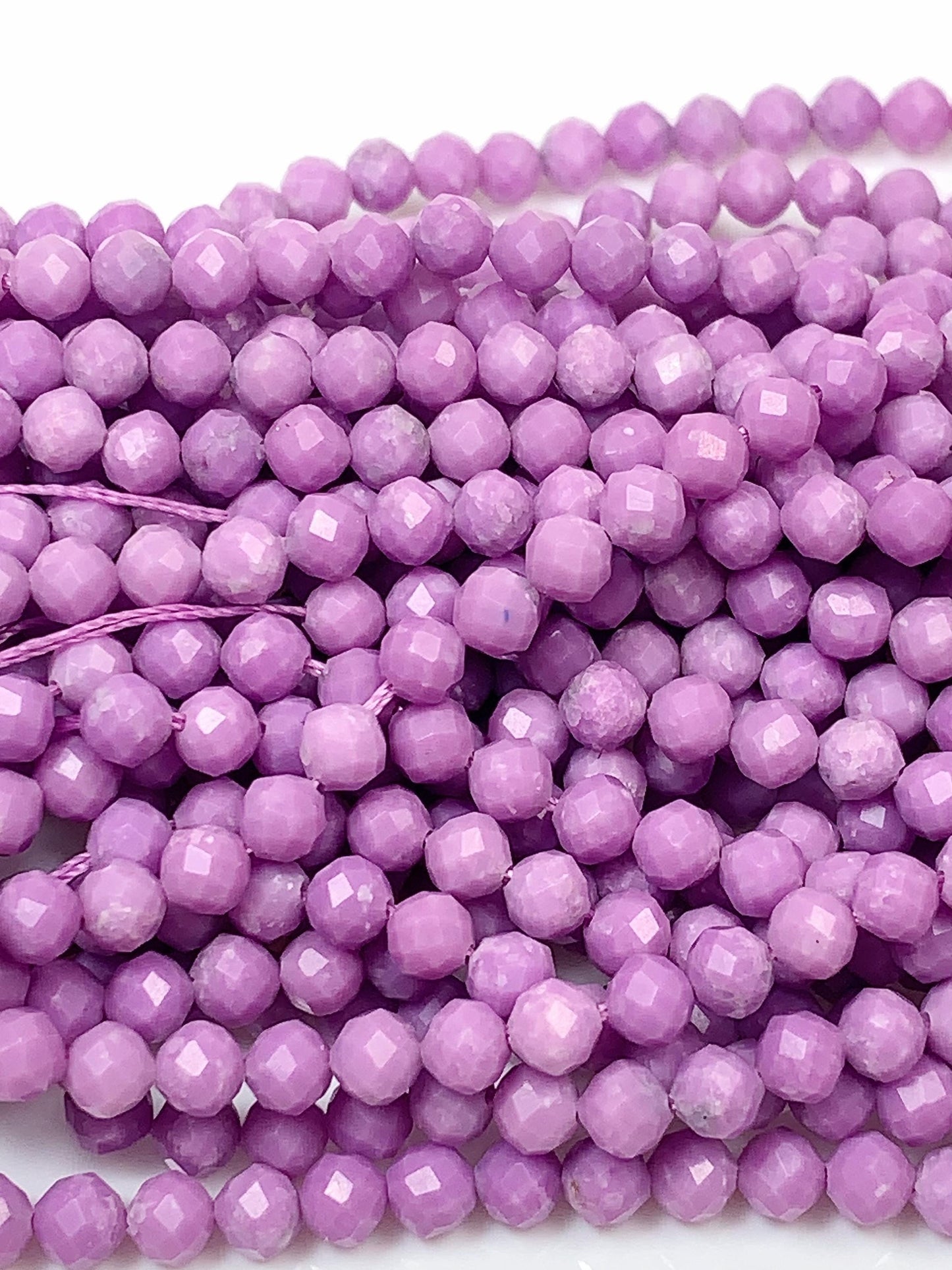 Genuine Natural Purple Phosphosiderite Faceted Round Beads 15.5" Strand 2mm 3mm 4mm DIY
