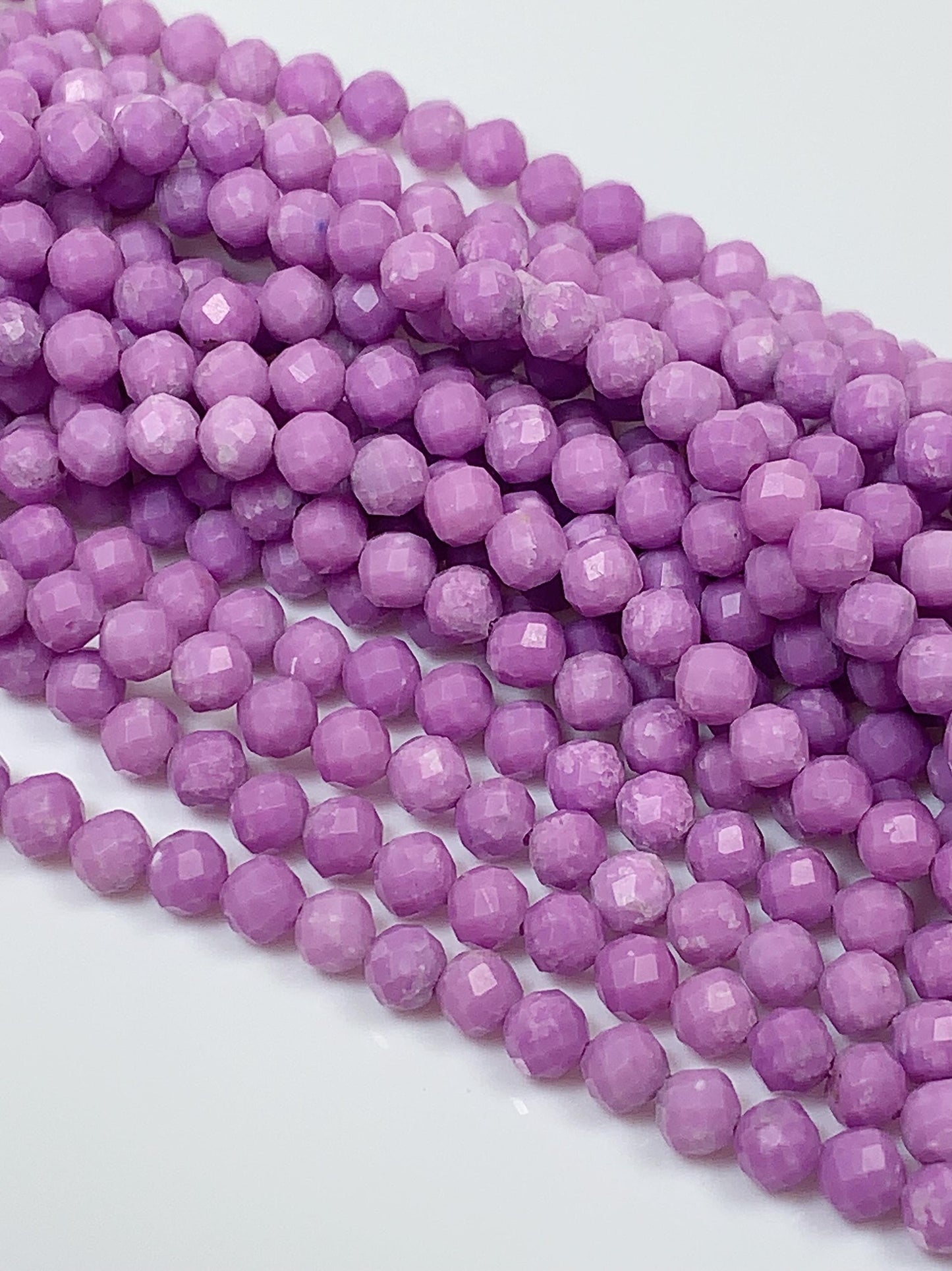 Genuine Natural Purple Phosphosiderite Faceted Round Beads 15.5" Strand 2mm 3mm 4mm DIY