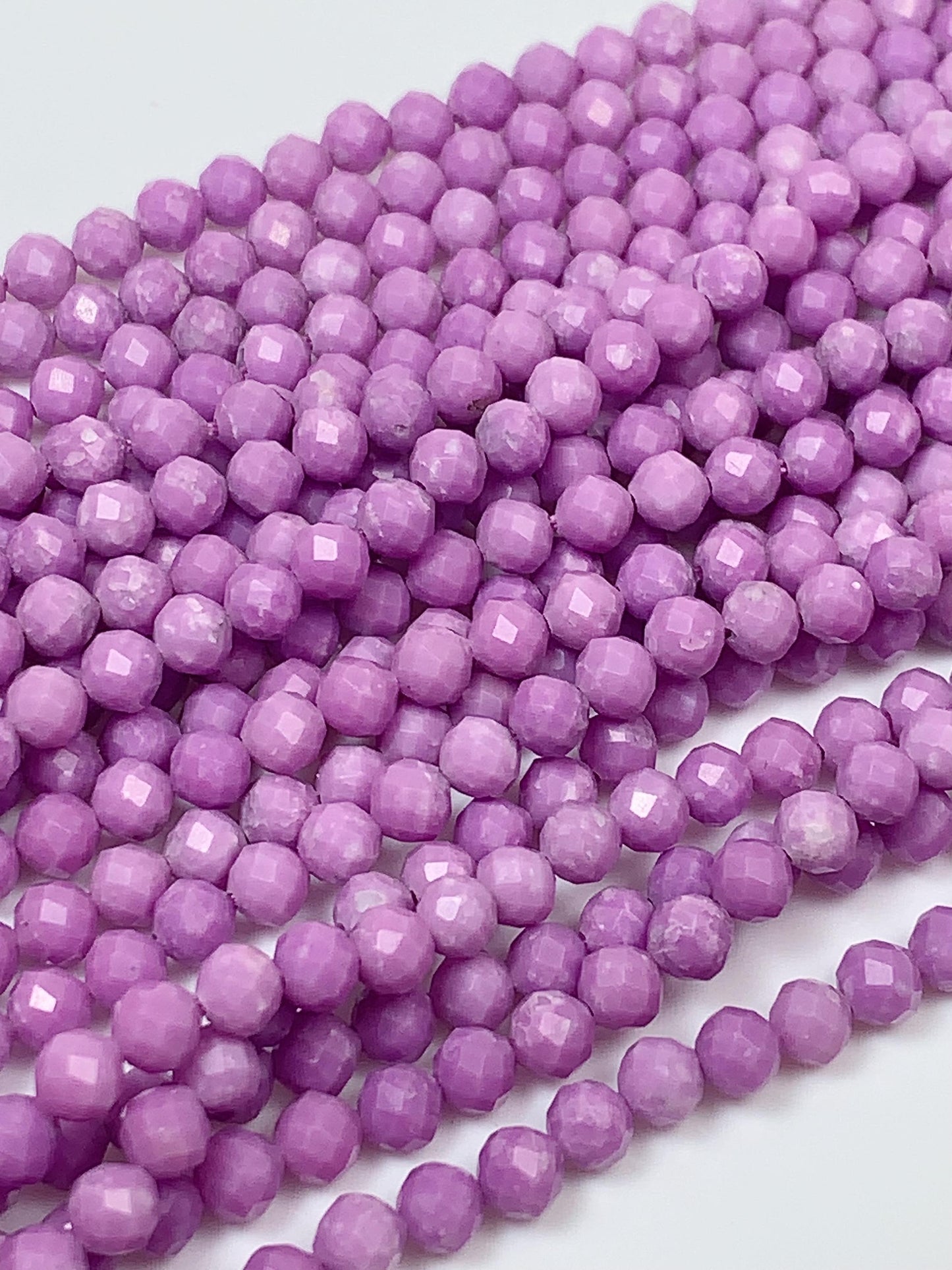 Genuine Natural Purple Phosphosiderite Faceted Round Beads 15.5" Strand 2mm 3mm 4mm DIY