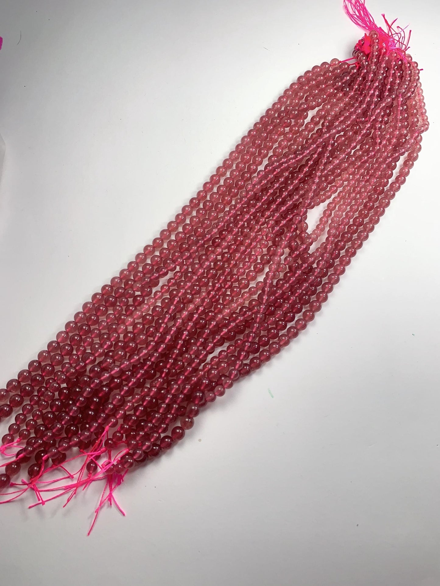 AAA Red Strawberry Quartz Beads: Natural Gemstone Strand (4mm 6mm 8mm)