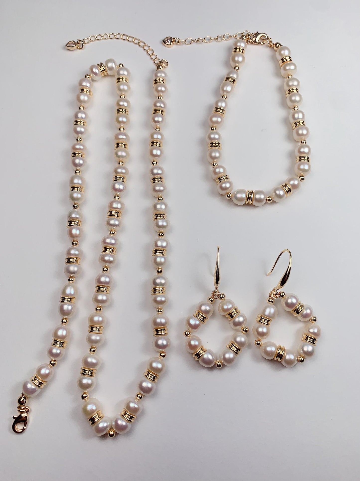 18k Gold Filled Freshwater Pearl Bracelet: Handmade Luster Jewelry