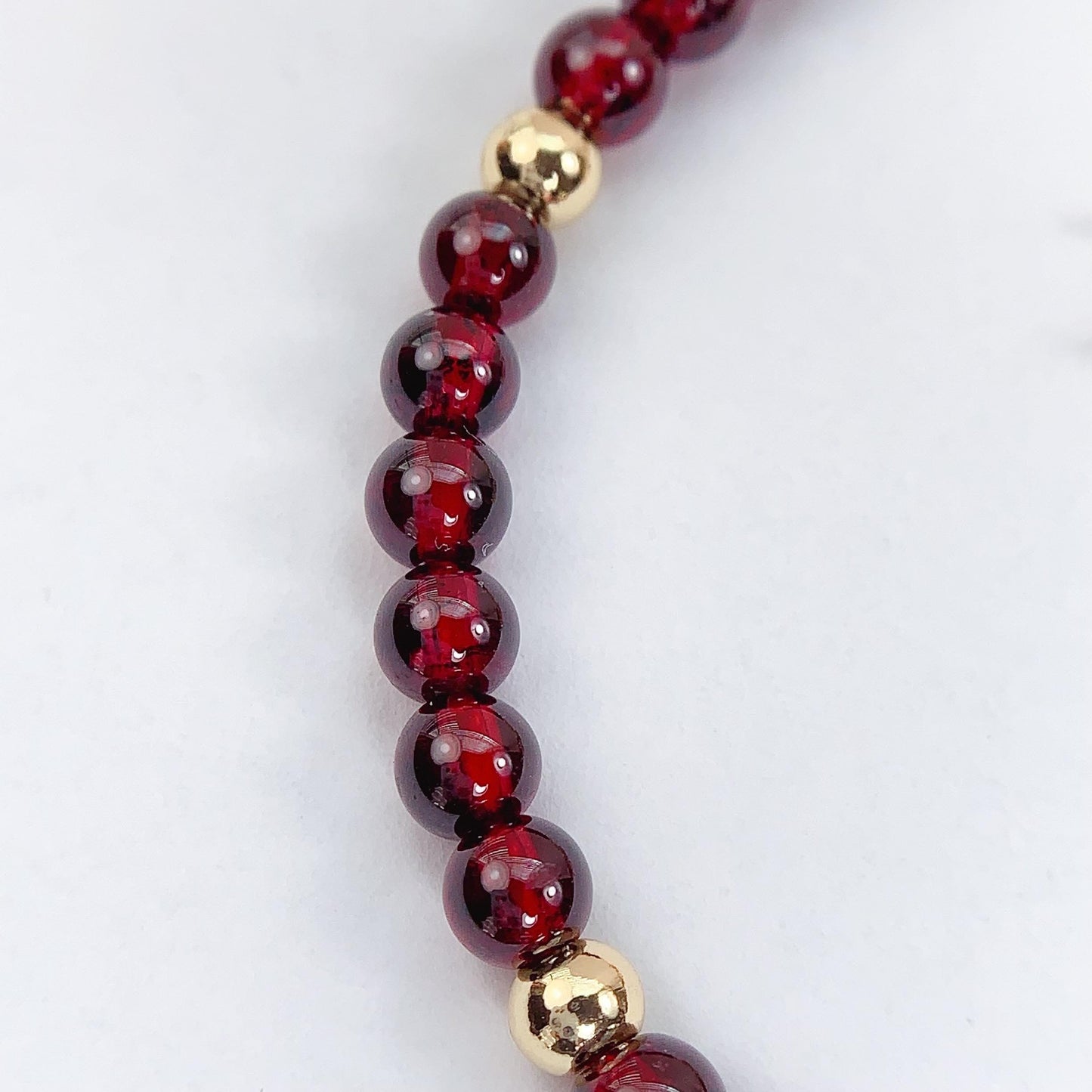 Red Garnet Bracelet: 14K Gold Filled, January Birthstone, Healing Crystals