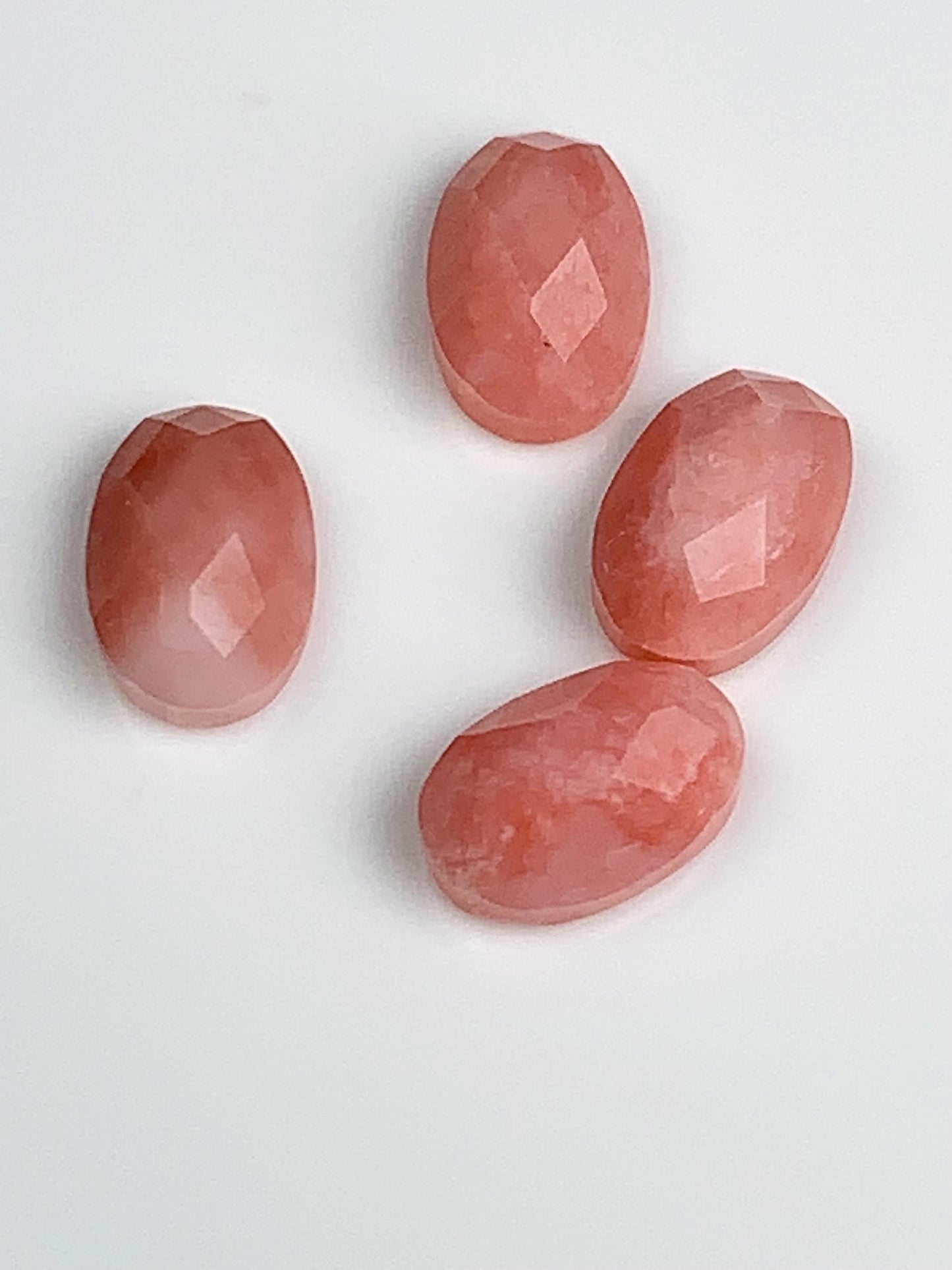 6mmx4mm  Genuine Natural Pink Opal Loose Gems Gemstone faceted oval rose cut