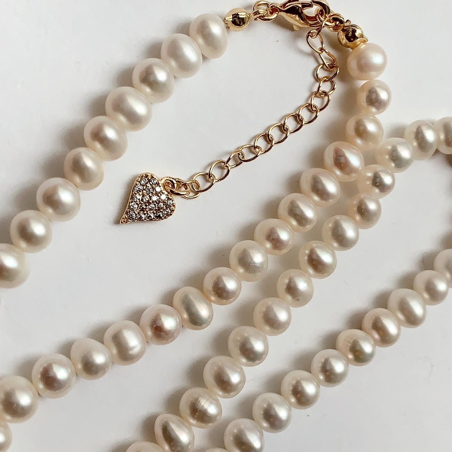 Freshwater Pearl Necklace: 18k Gold Filled, Bright Luster