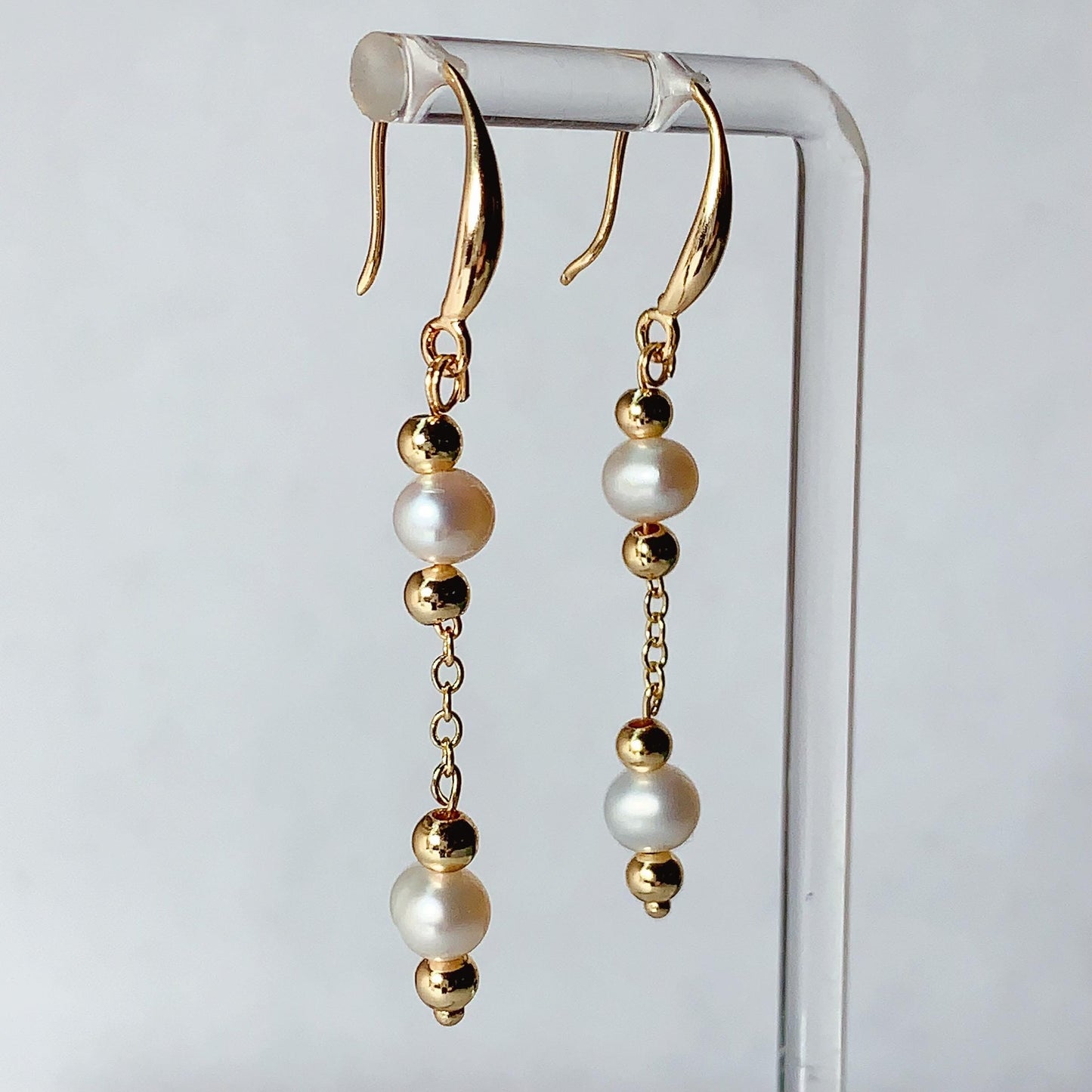 Handmade 14K Gold Filled Pearl Drop Earrings