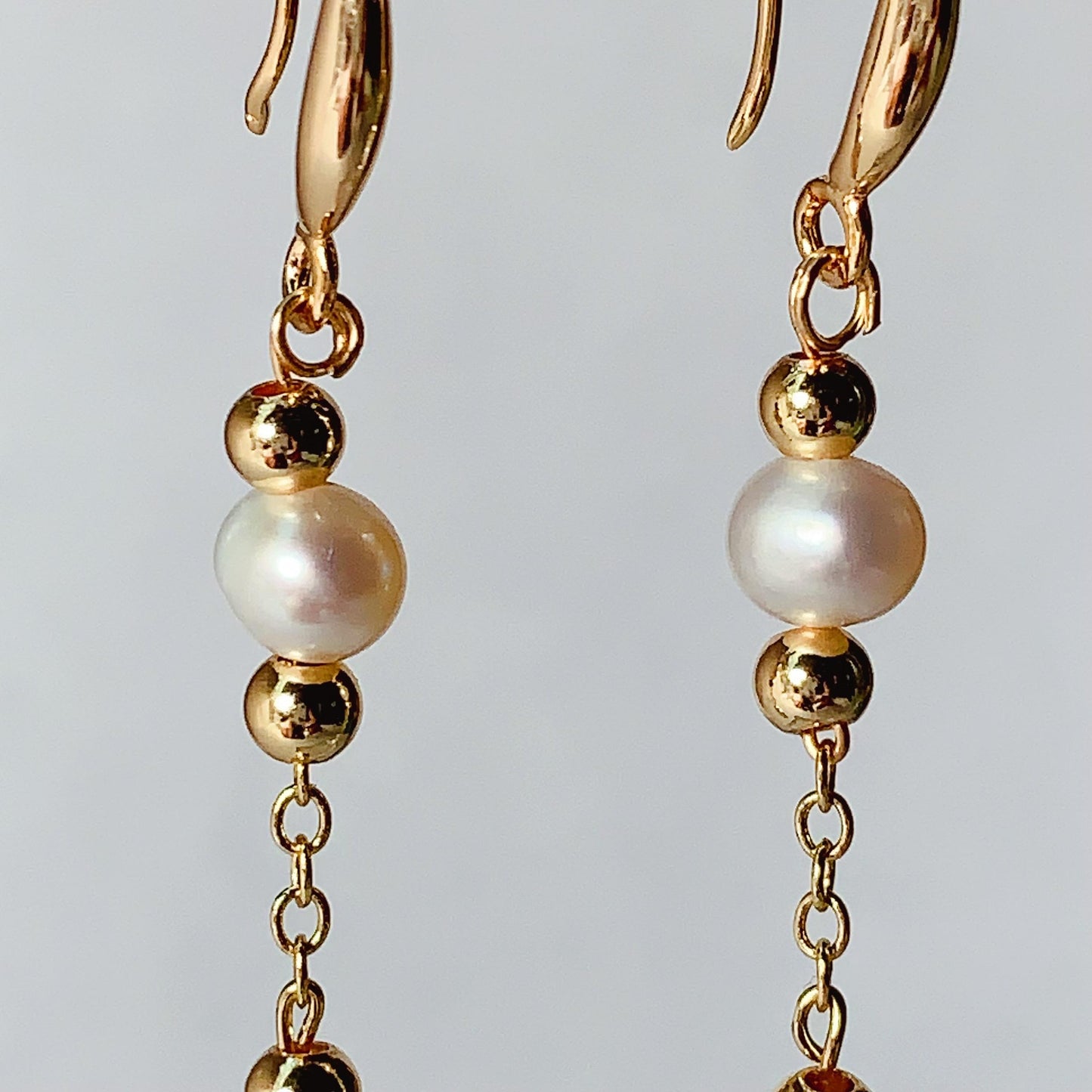 Handmade 14K Gold Filled Pearl Drop Earrings