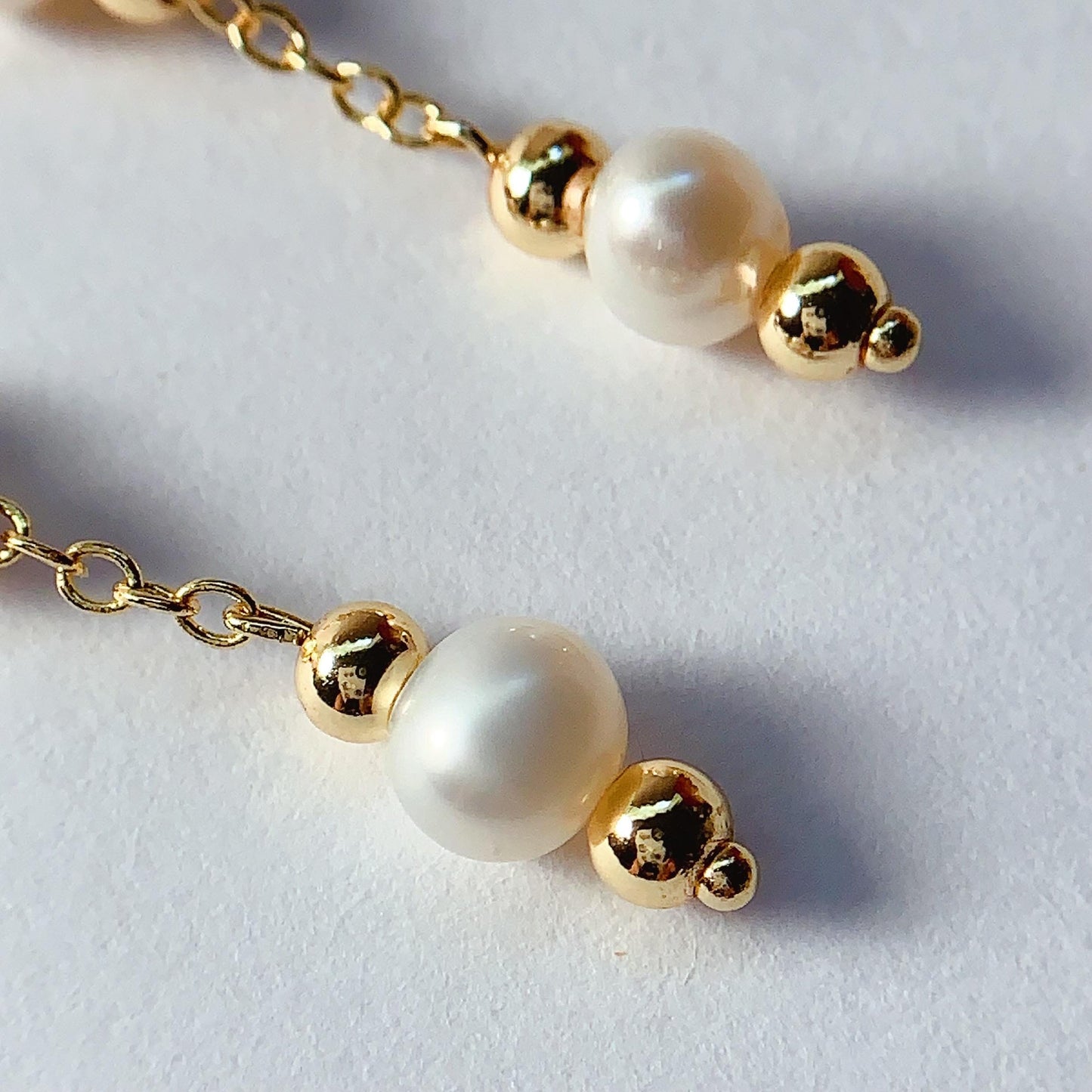 Handmade 14K Gold Filled Pearl Drop Earrings
