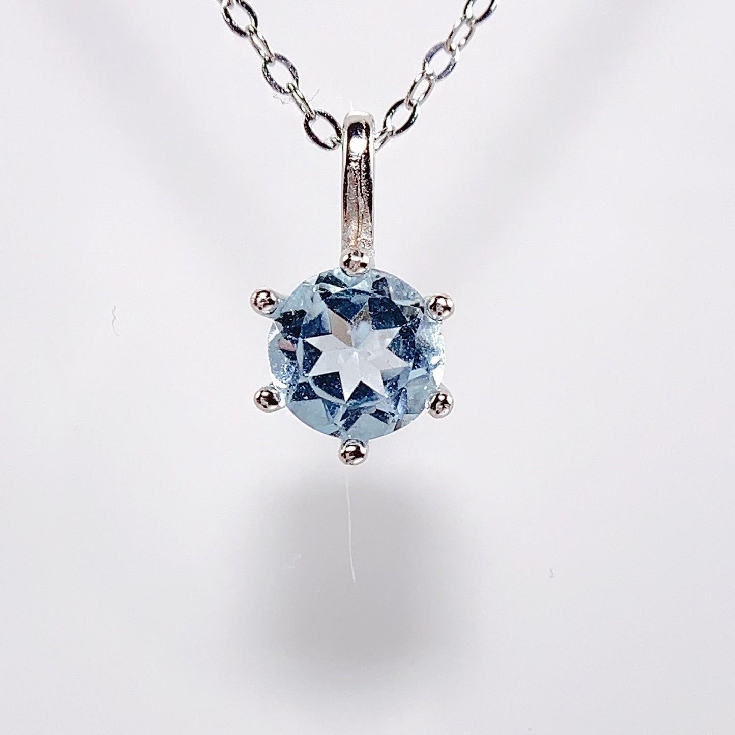 Sky Blue Topaz Sterling Silver Pendant Necklace: 18K Gold Plated