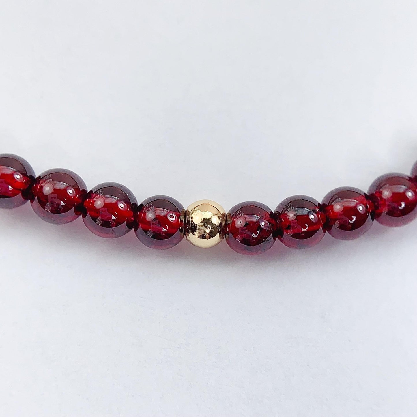 Red Garnet Bracelet: 14K Gold Filled, January Birthstone, Healing Crystals