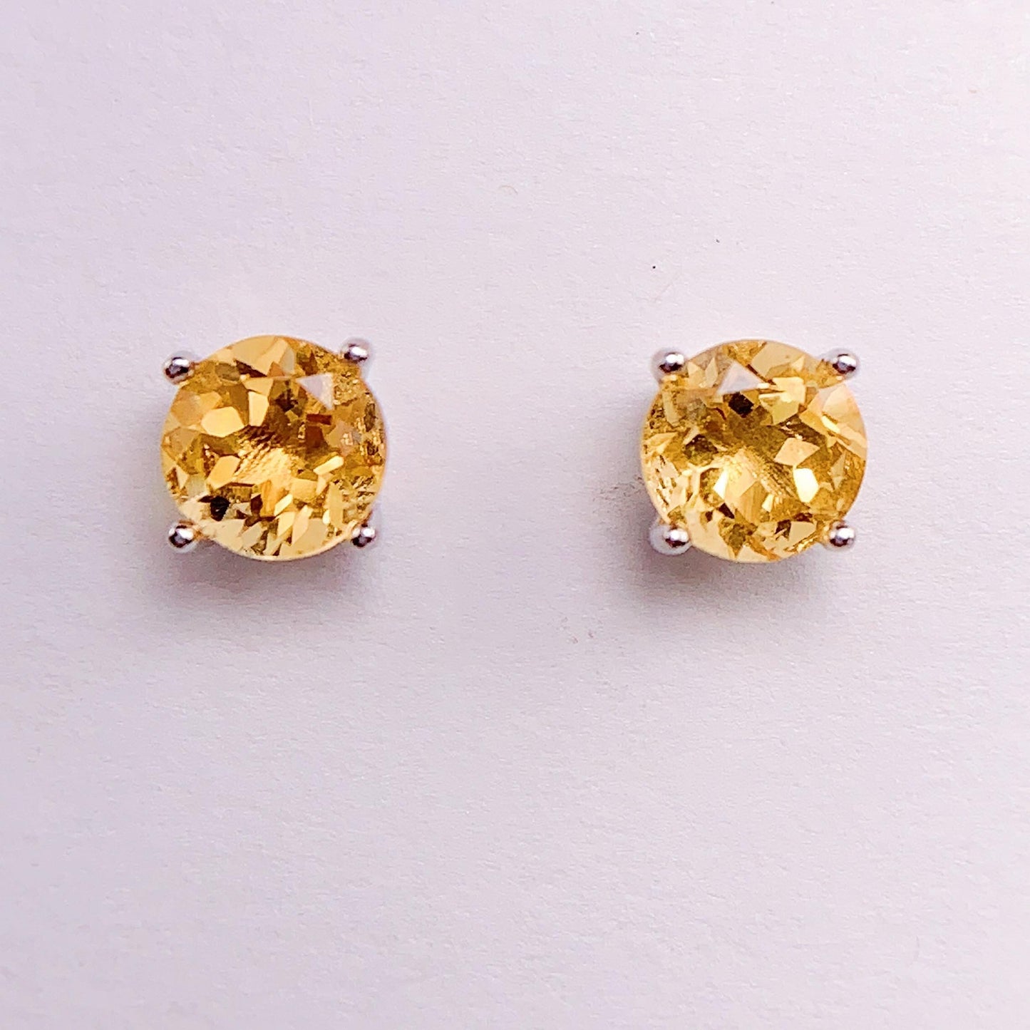 Citrine Earrings: 18k Gold Plated Sterling Silver, AAA Grade