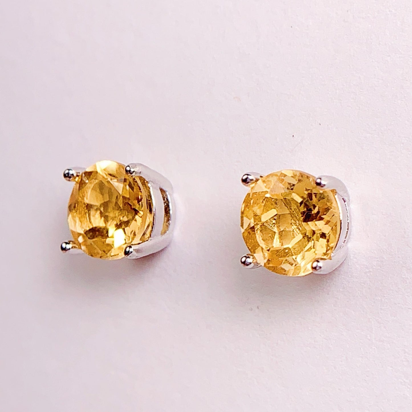 Citrine Earrings: 18k Gold Plated Sterling Silver, AAA Grade