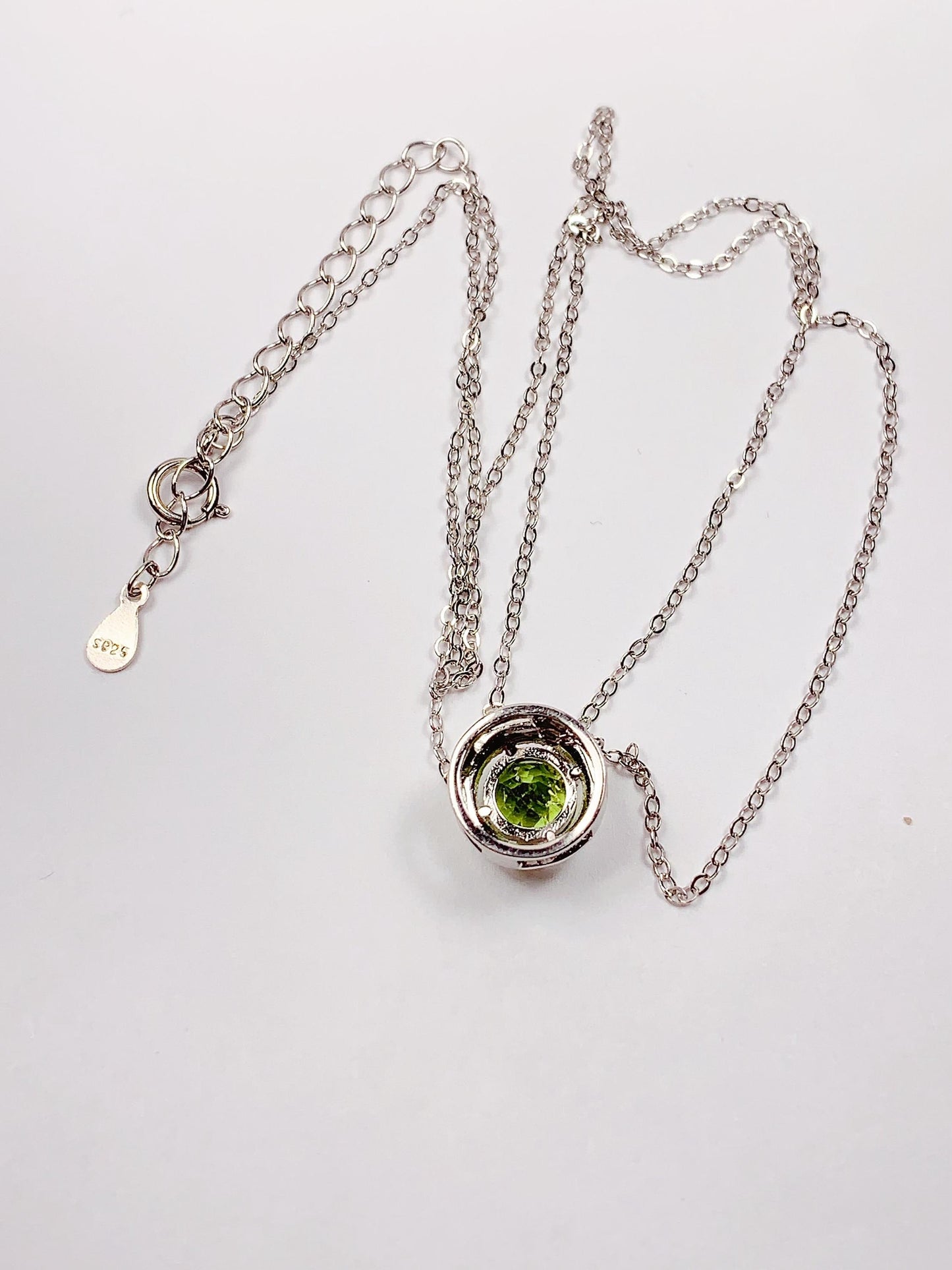 Peridot Sterling Silver Necklace: 18K Gold Plated, August Birthstone
