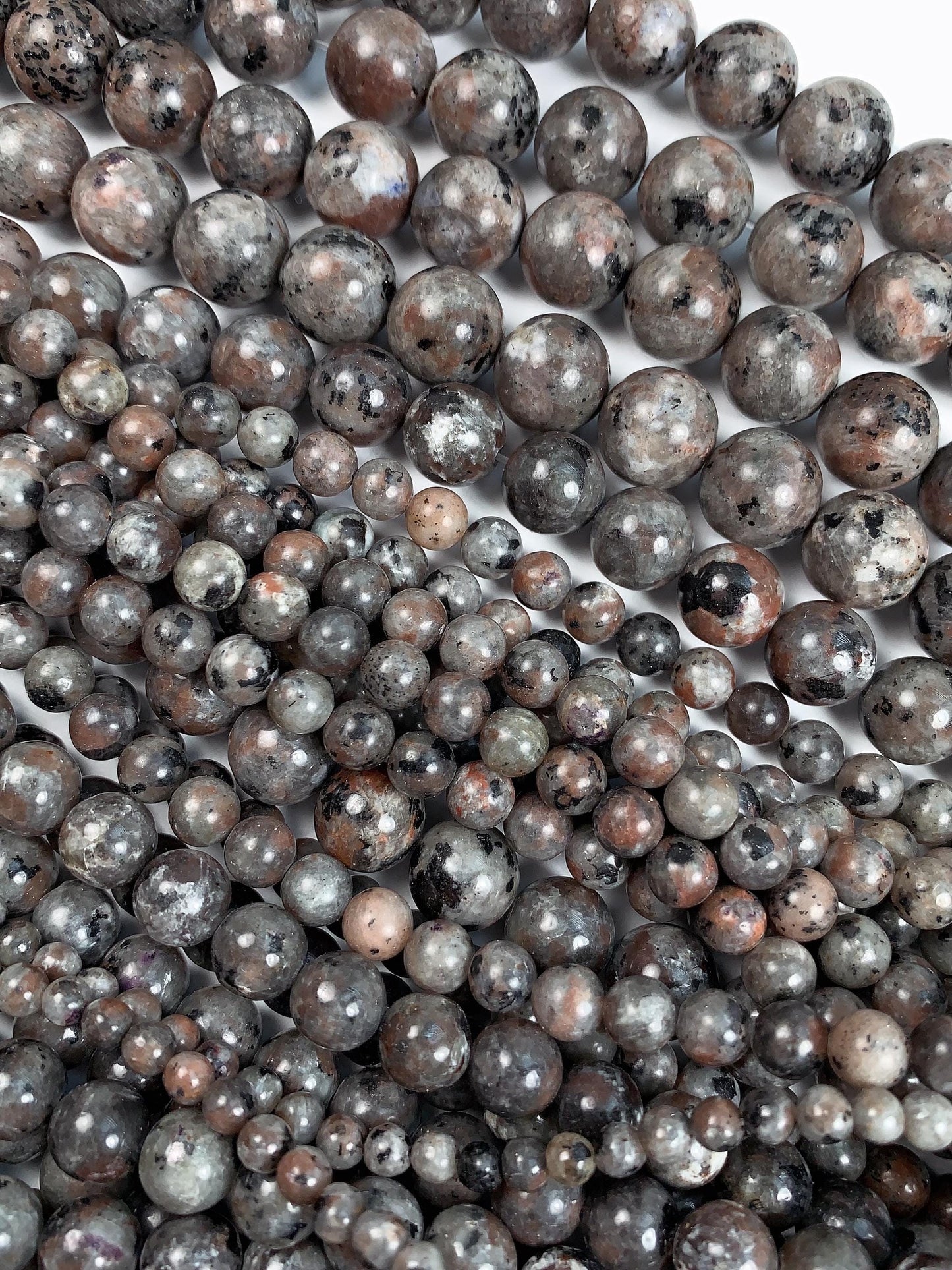 AAA Yooperlite Smooth Bead Strand: Natural Red Gray Black Sodalite, UV Reactive, 4mm 6mm 8mm 10mm 12mm 14mm 16mm 18mm 20mm