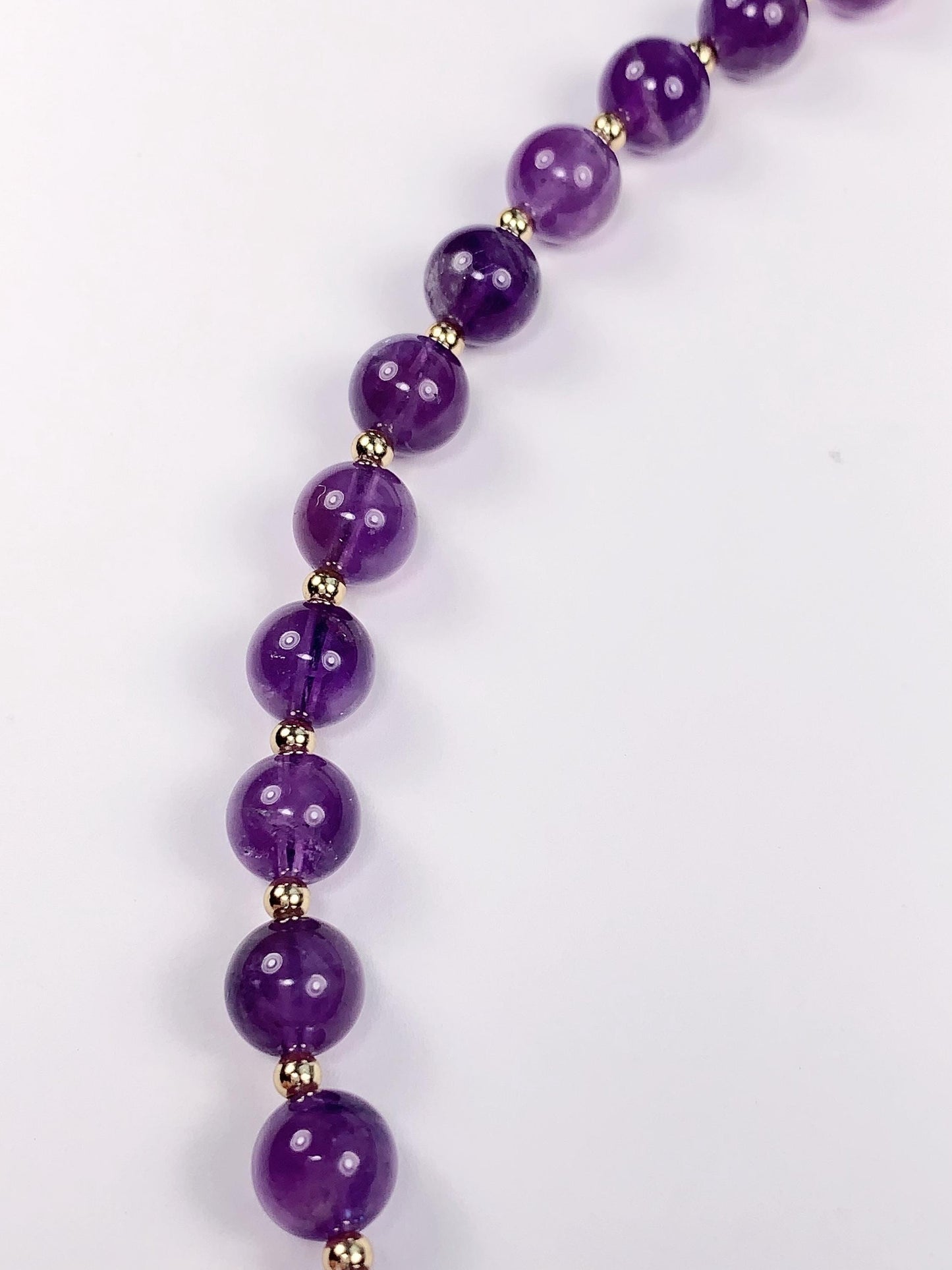 14K Gold Filled Natural Purple Amethyst Necklace Pendant