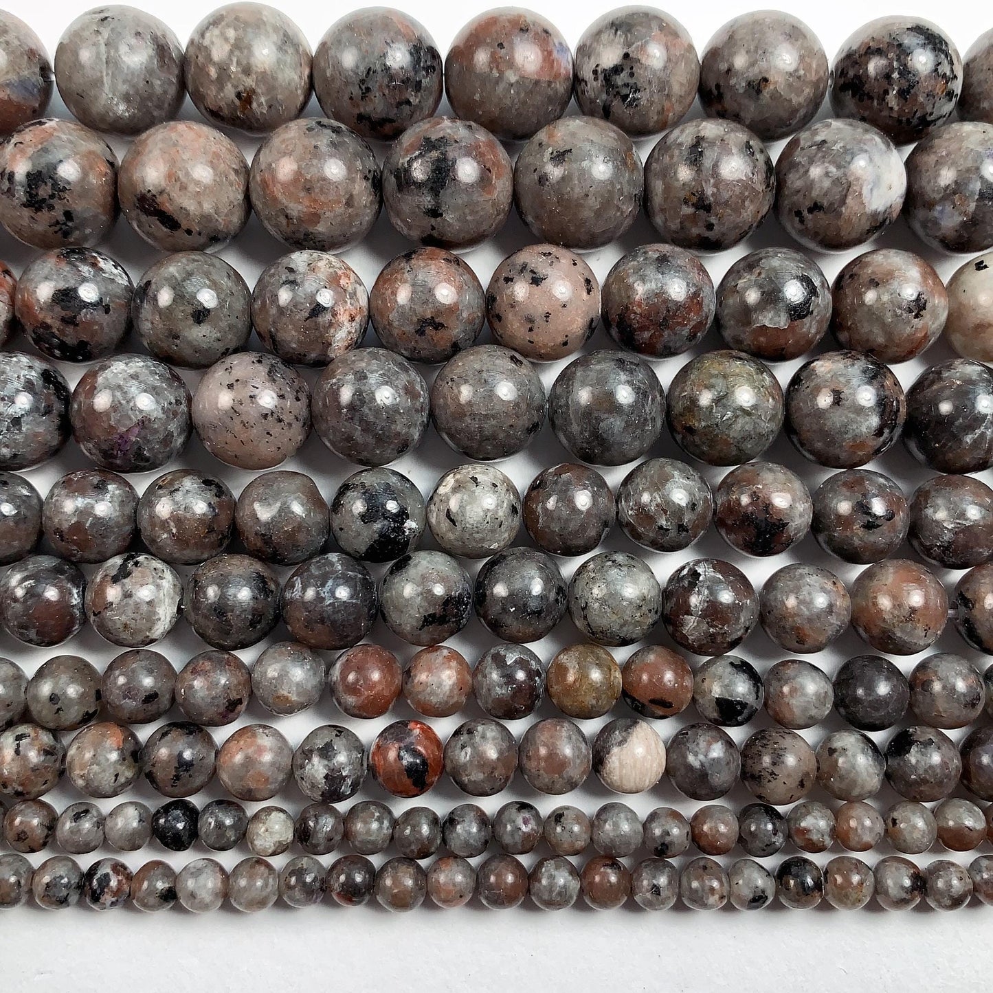 AAA Yooperlite Smooth Bead Strand: Natural Red Gray Black Sodalite, UV Reactive, 4mm 6mm 8mm 10mm 12mm 14mm 16mm 18mm 20mm