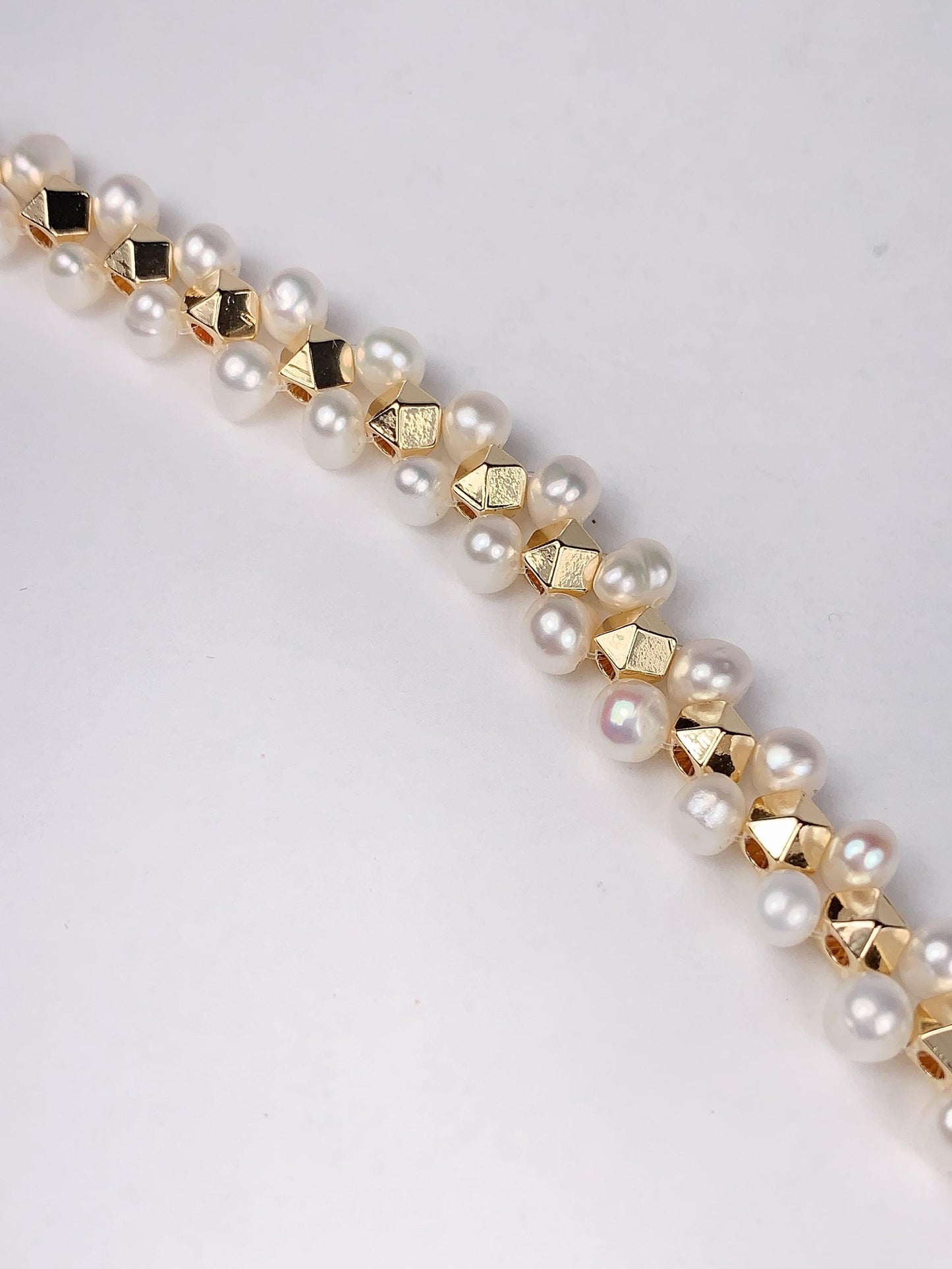 18k Gold Filled Freshwater Pearl Jewelry Set: Necklace, Bracelet & Earrings