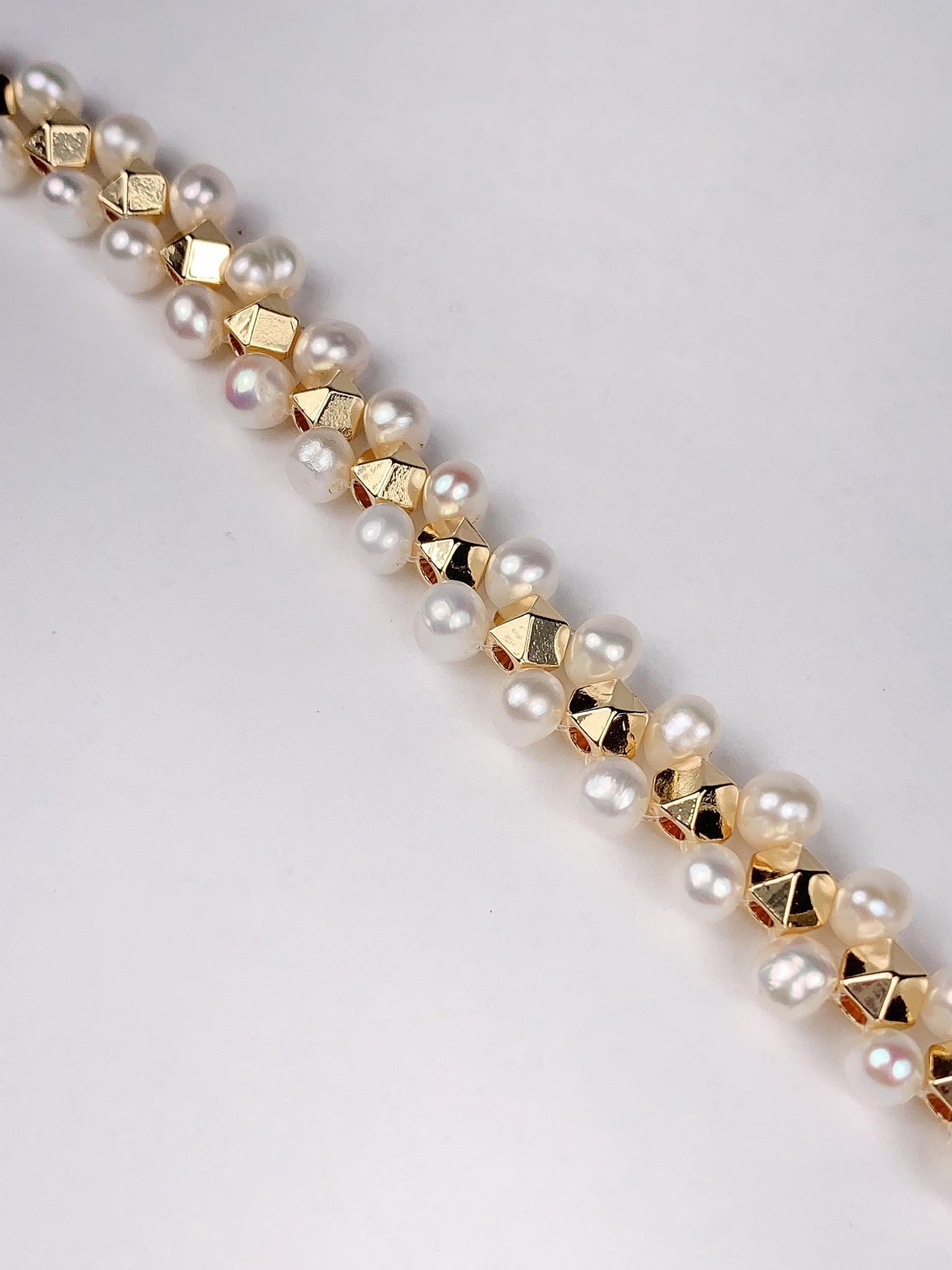 18k Gold Filled Freshwater Pearl Jewelry Set: Necklace, Bracelet & Earrings