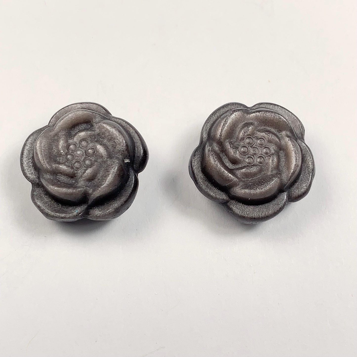 20mm Good Detail Carved  Natural Black Silver Obsidian Rose Flowers beads Loose Gems Gemstone