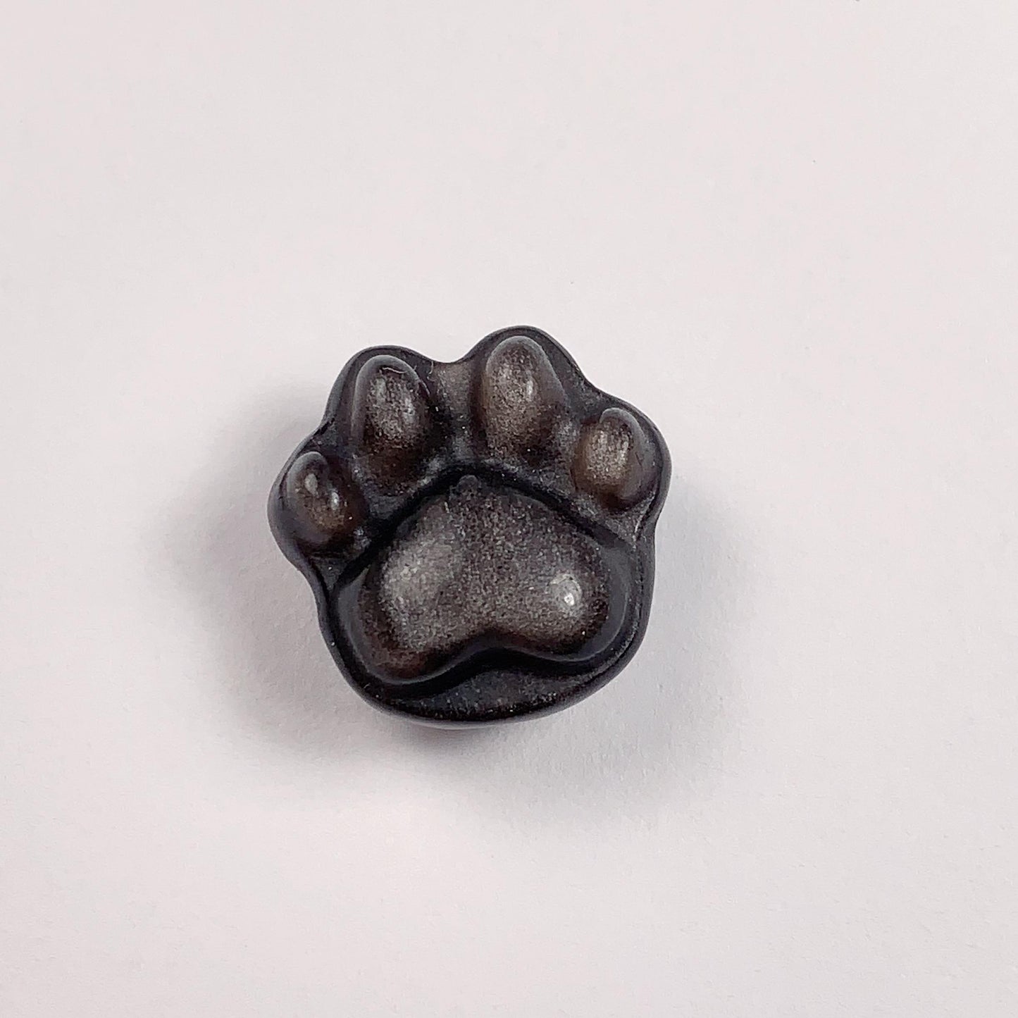 16mm Good Detail Carved  Natural Black Silver Obsidian cat feet beads Loose Gems Gemstone