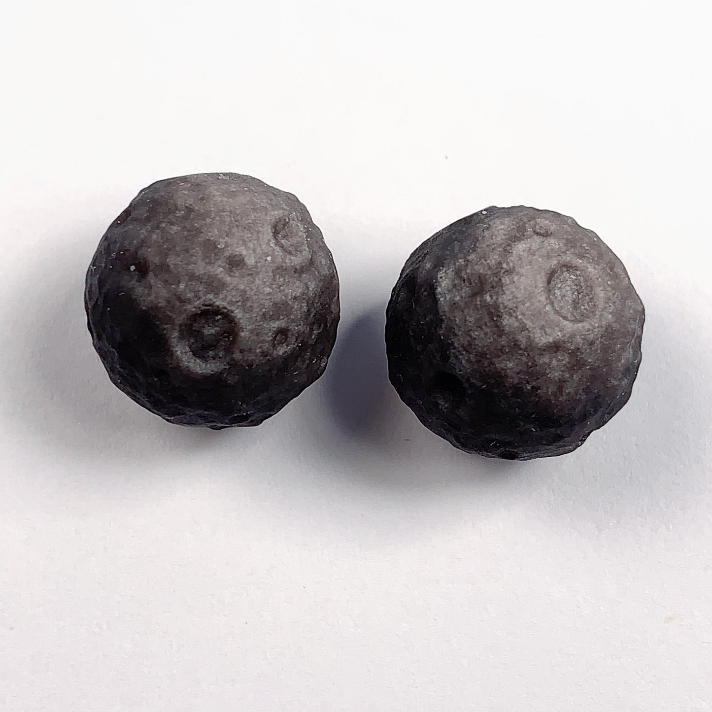 14mm Good Detail Carved  Natural Black silver Obsidian meteorite beads Loose Gems Gemstone