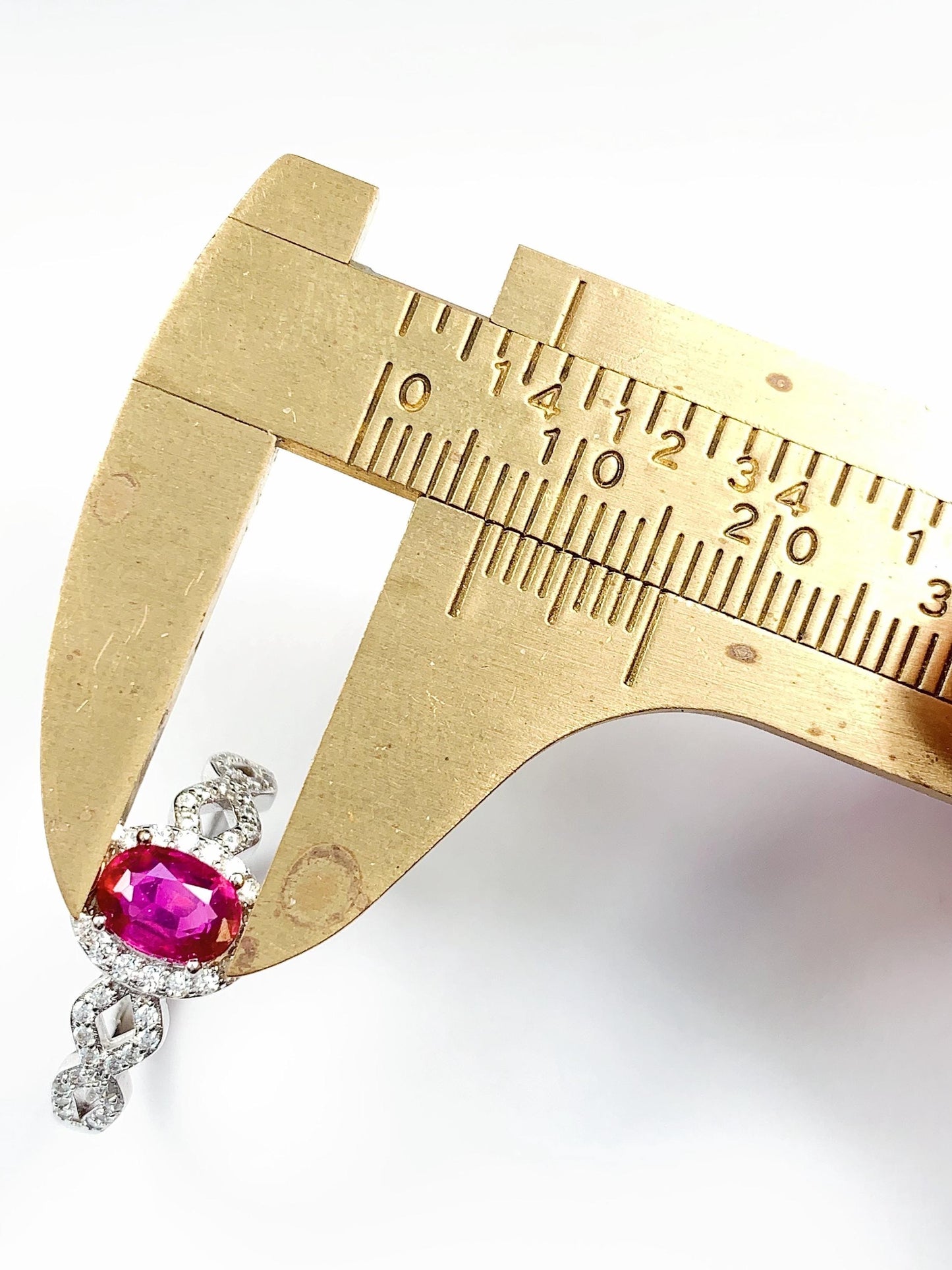 Oval Ruby Ring: 18K Gold Plated Sterling Silver, Adjustable Size
