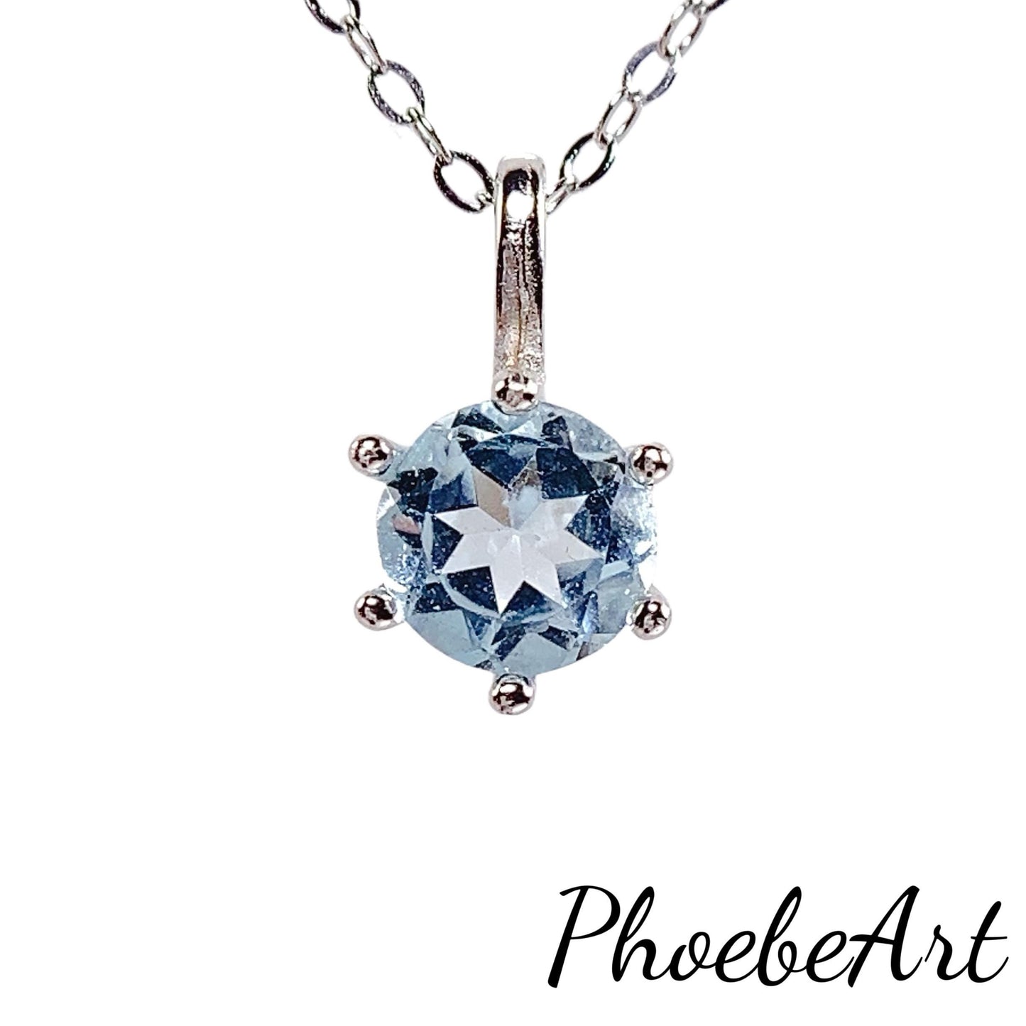 Sky Blue Topaz Sterling Silver Pendant Necklace: 18K Gold Plated