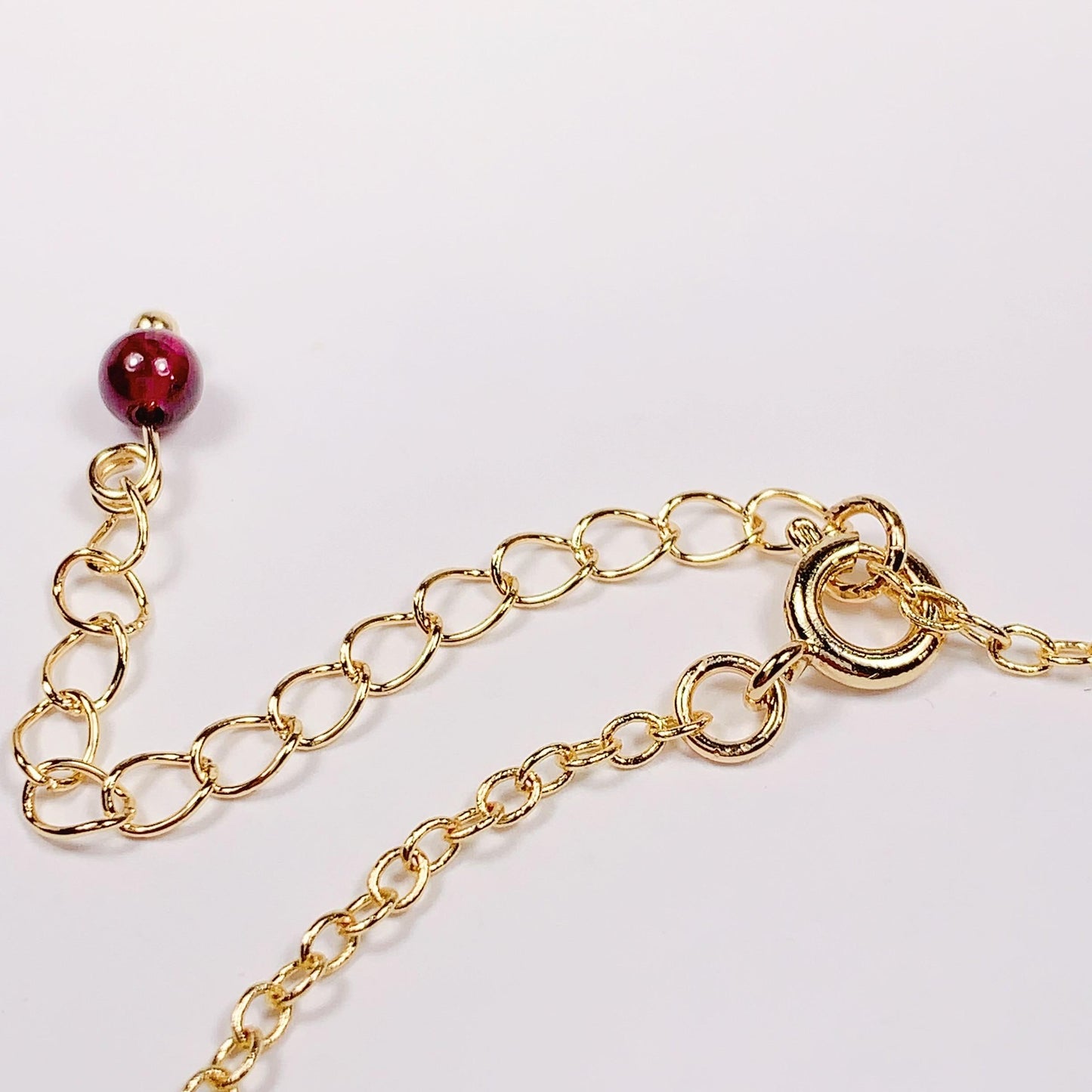 Red Garnet Bracelet: 14K Gold Filled, January Birthstone, Calming Meditation