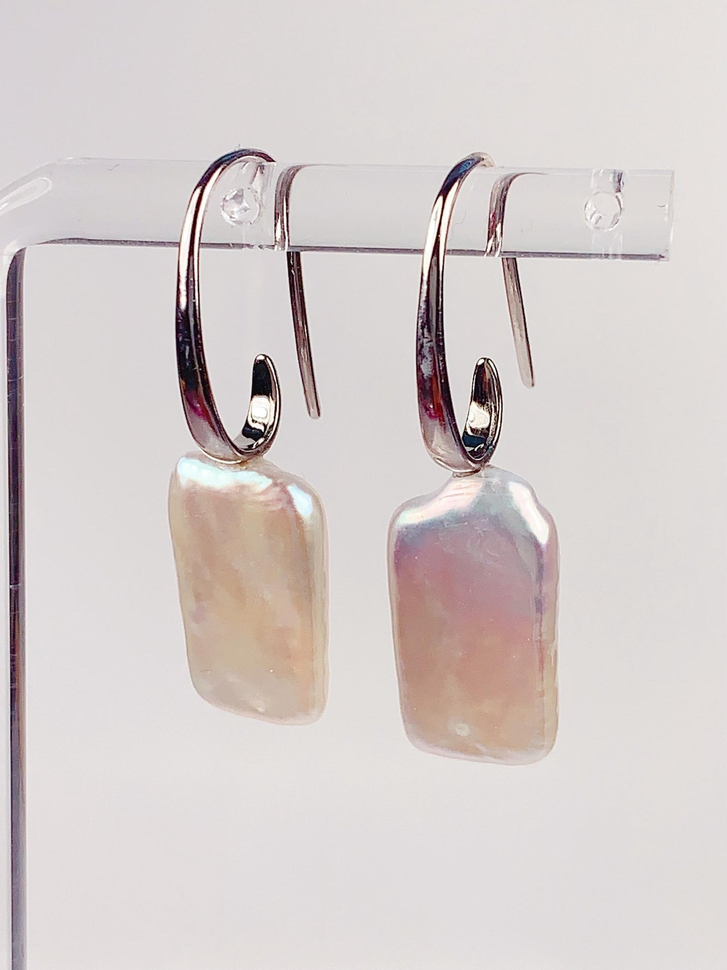 Baroque Freshwater Pearl Earrings: 18k Gold Plated Sterling Silver
