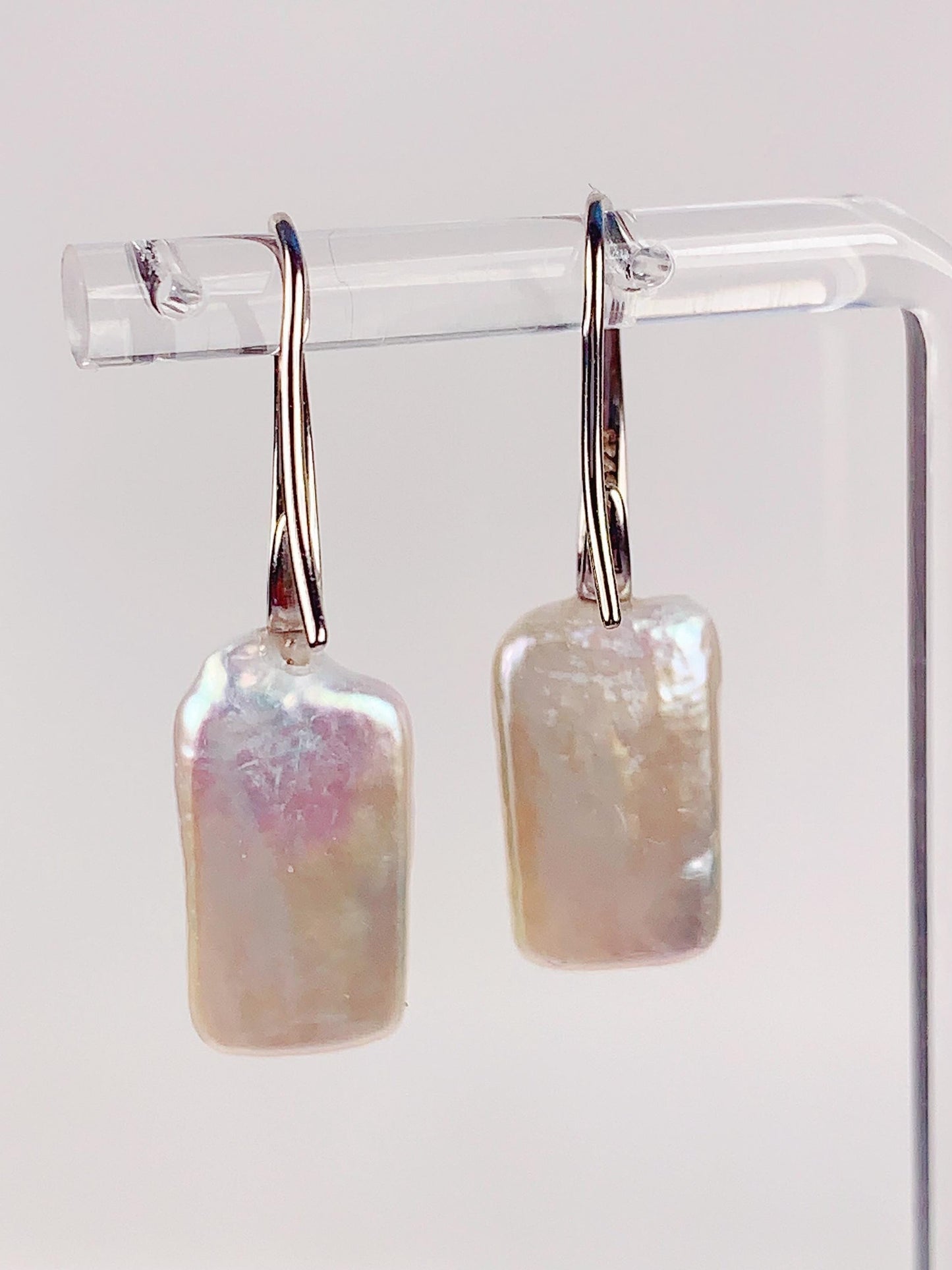 Baroque Freshwater Pearl Earrings: 18k Gold Plated Sterling Silver