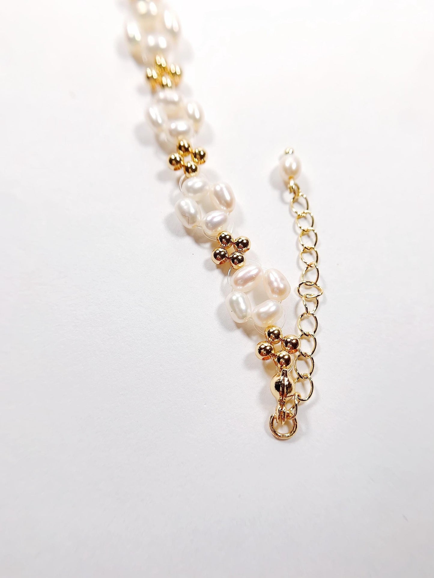 14K Gold Filled Freshwater Pearl Bracelet: AAA Luster (4x5.5mm)