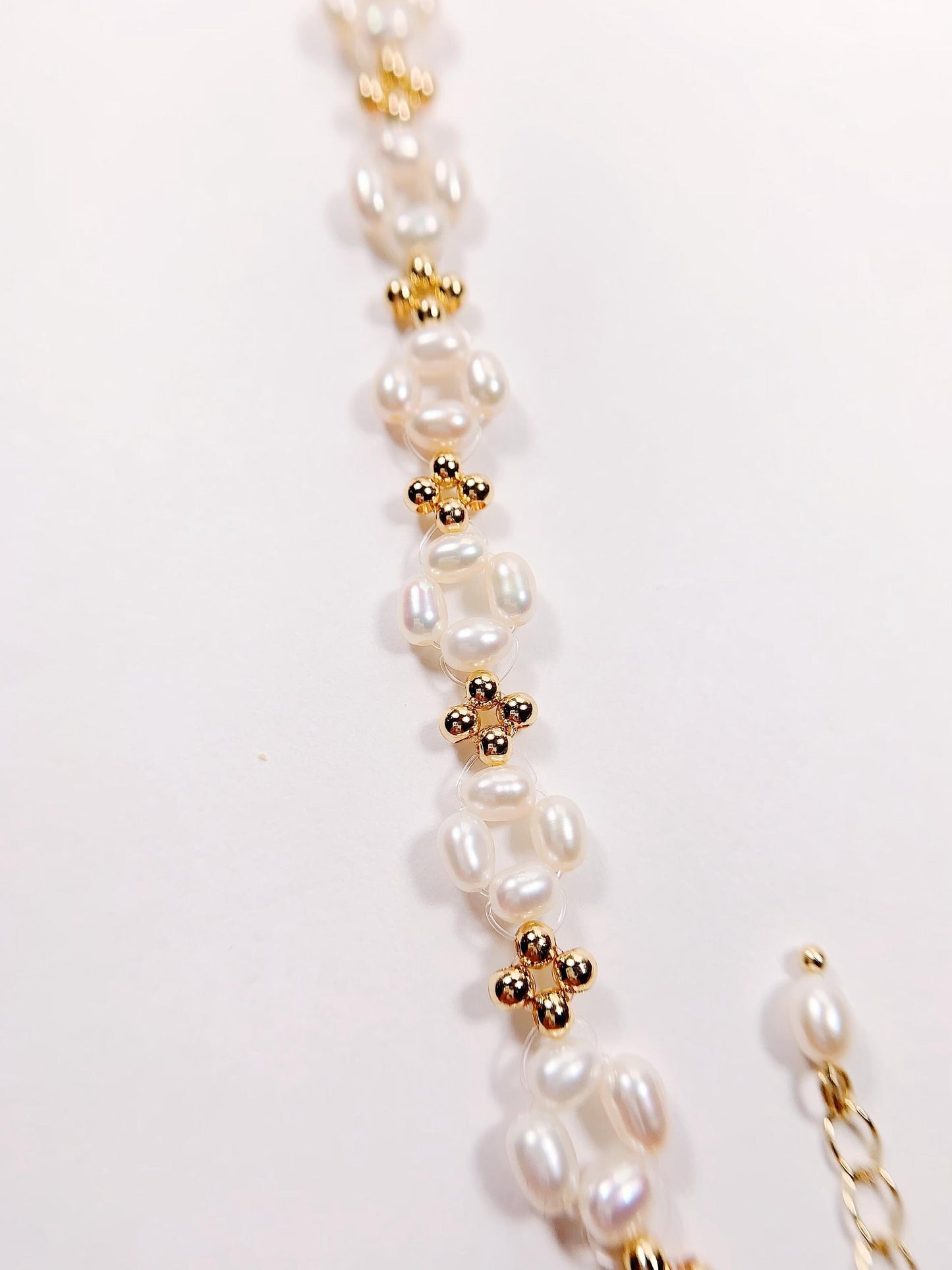 14K Gold Filled Freshwater Pearl Bracelet: AAA Luster (4x5.5mm)