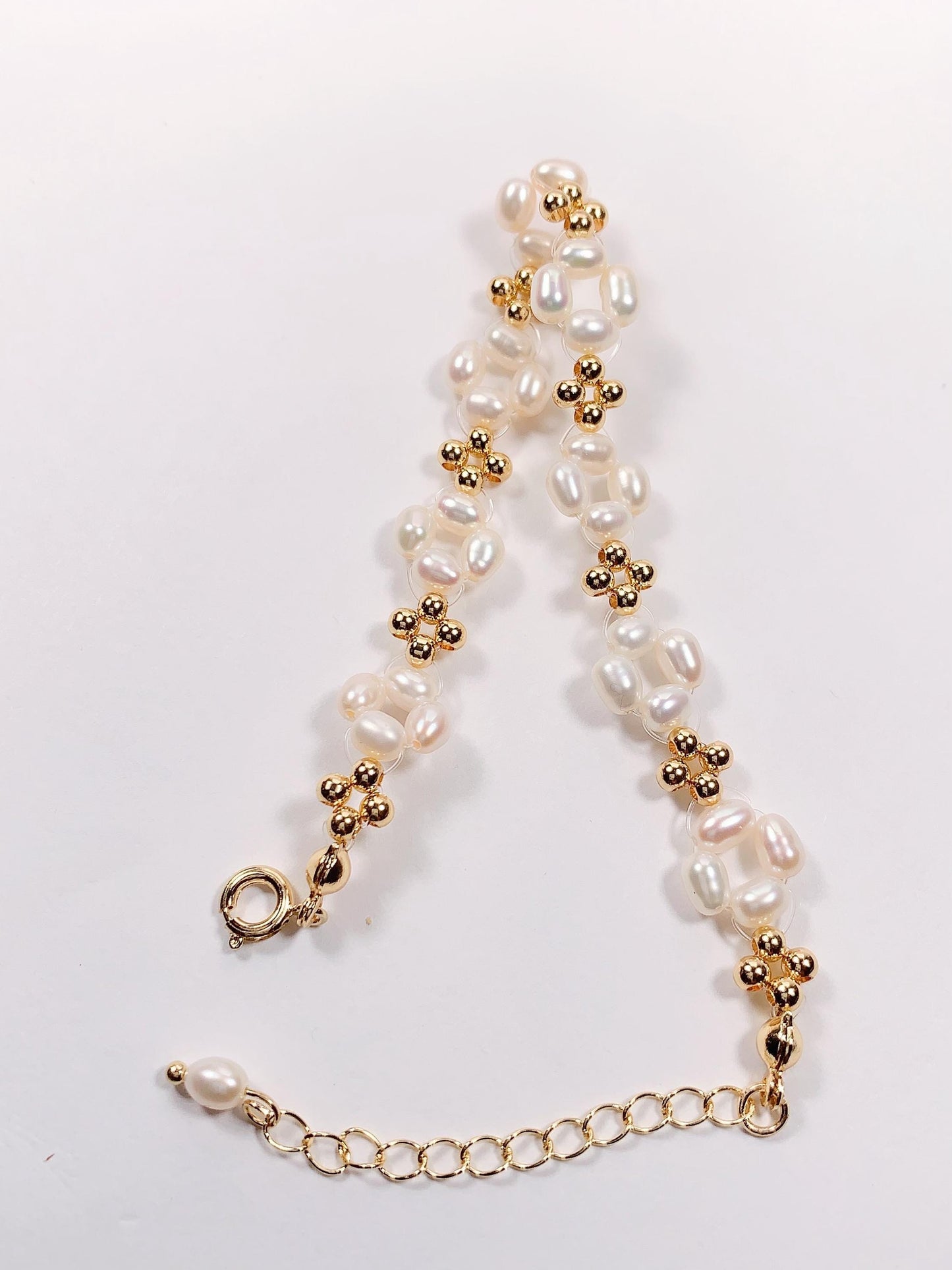 14K Gold Filled Freshwater Pearl Bracelet: AAA Luster (4x5.5mm)