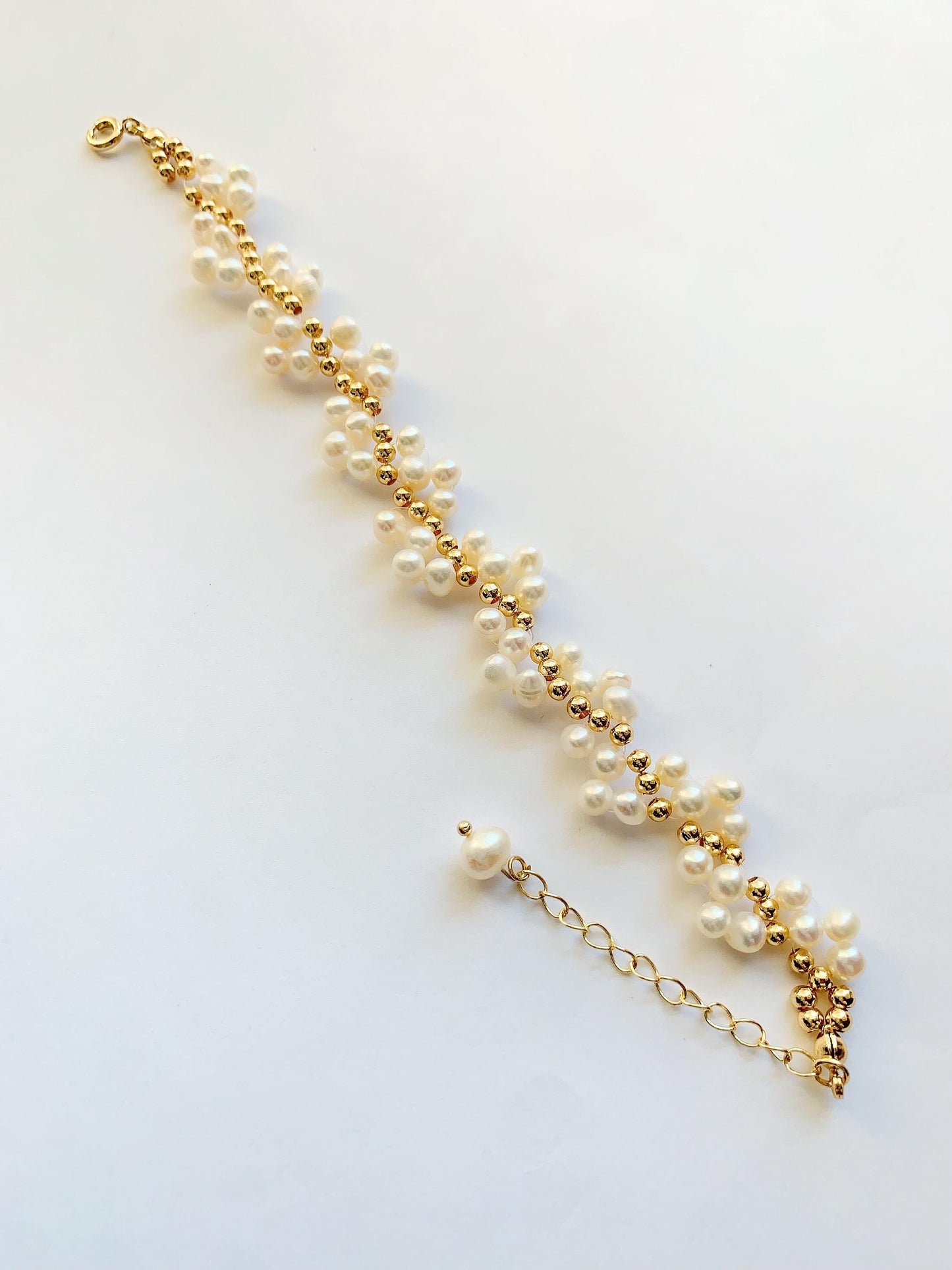Freshwater Pearl Bracelet: 14K Gold Filled, June Birthstone
